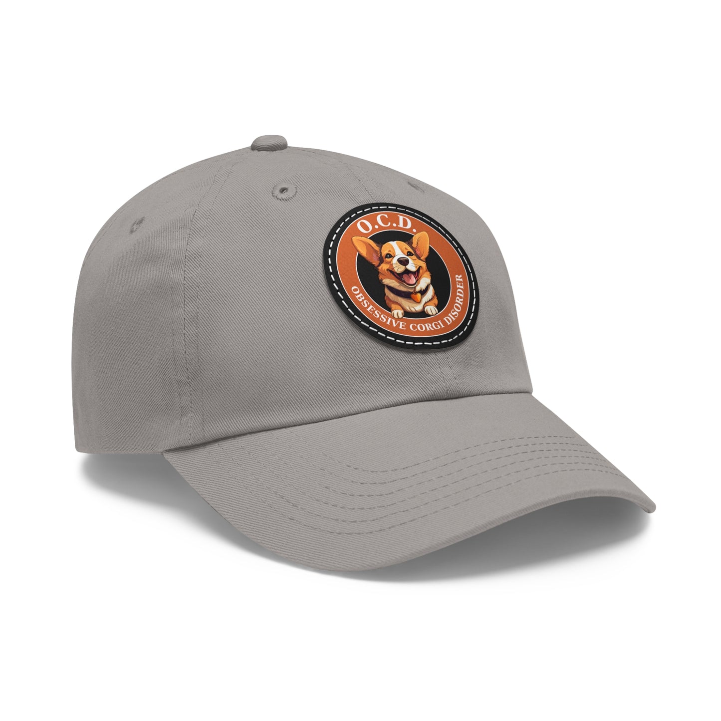 O.C.D. Obsessive Corgi Disorder - Cap with Leather Patch