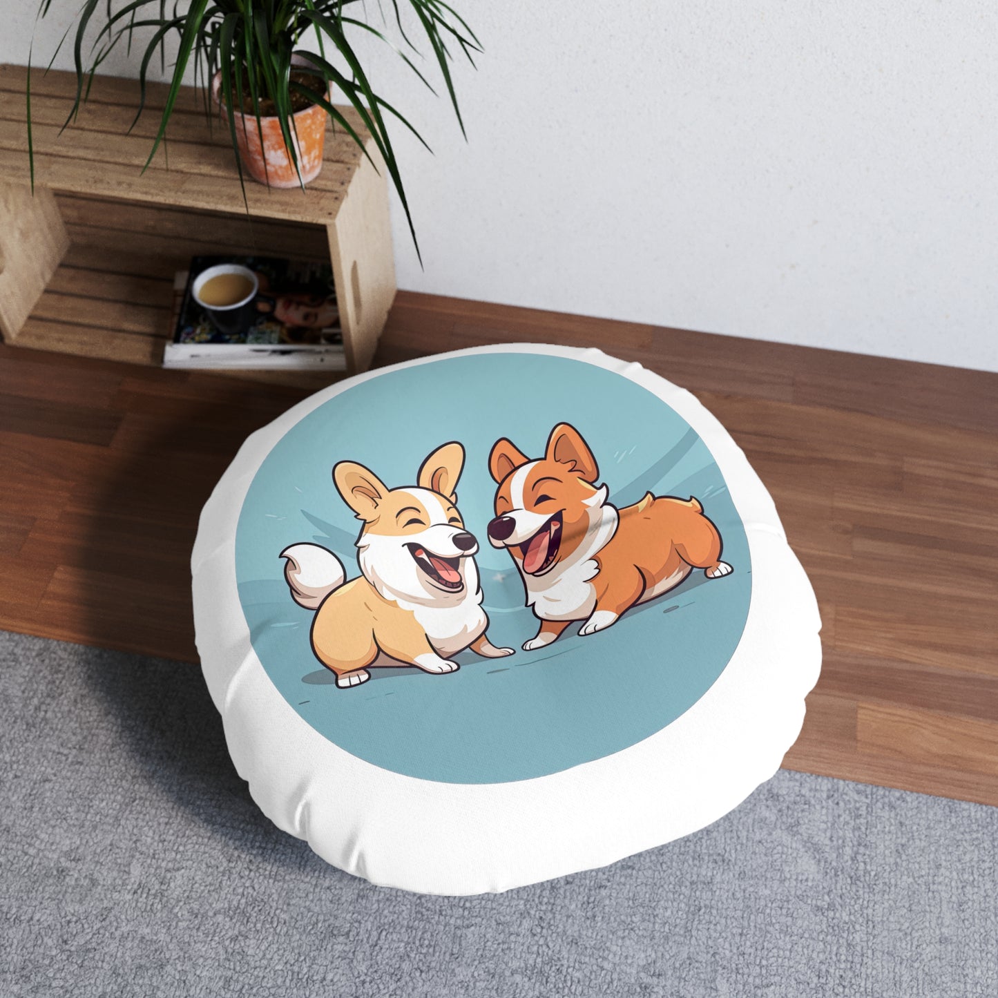 Corgi Couple - Floor Pillow