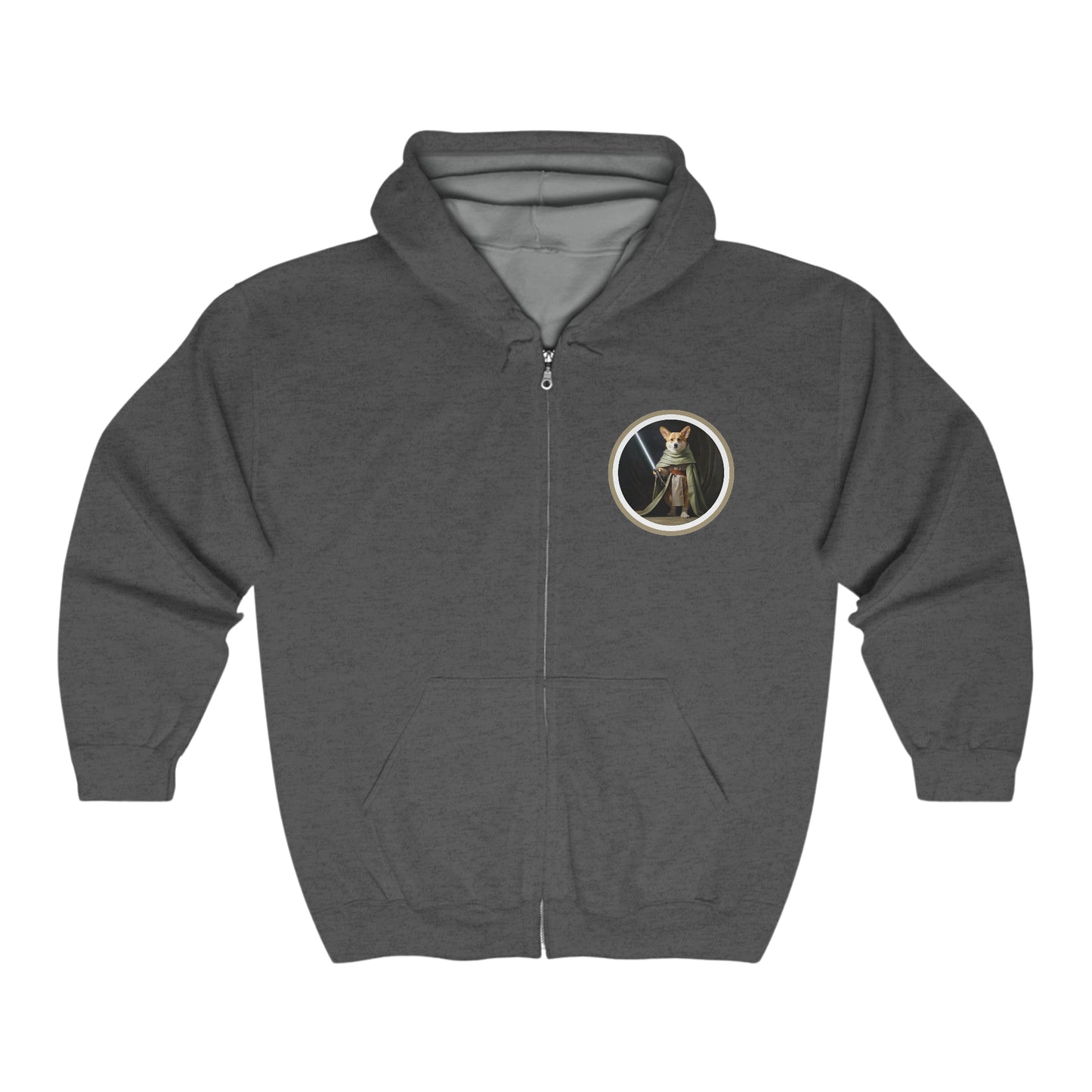 Jedi Corgi - Zip Hoodie