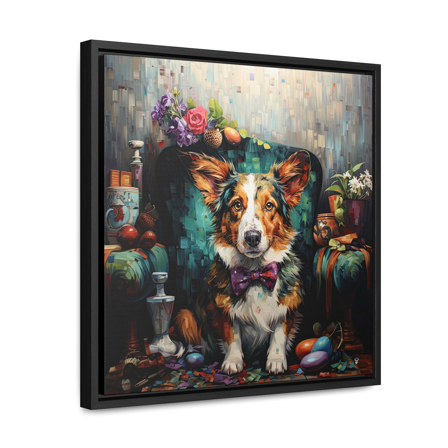 Formal Corgi - Framed on Canvas
