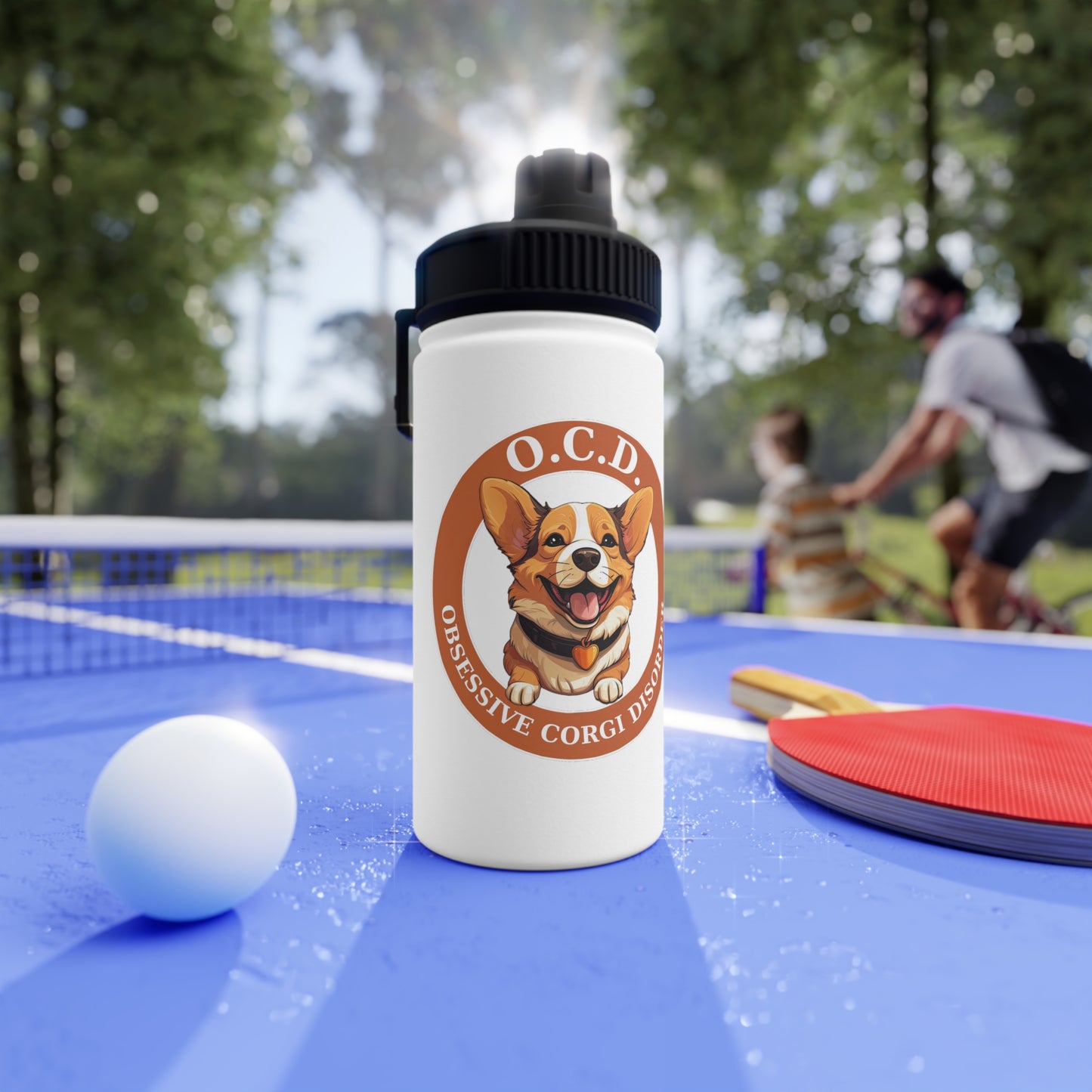 O.C.D. Obsessive Corgi Disorder - Water Bottle with Sport Lid