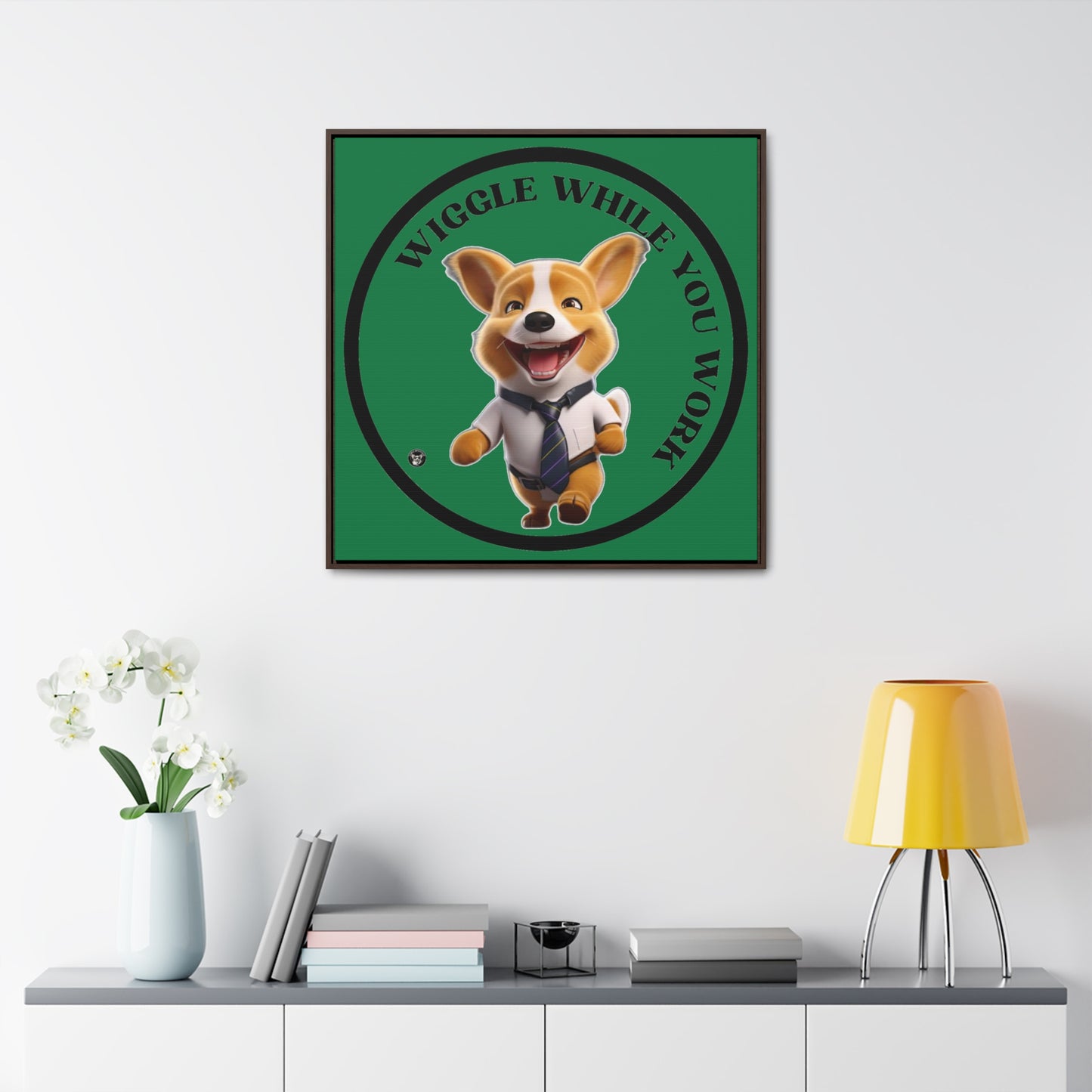 Wiggle While You Work - Framed on Canvas