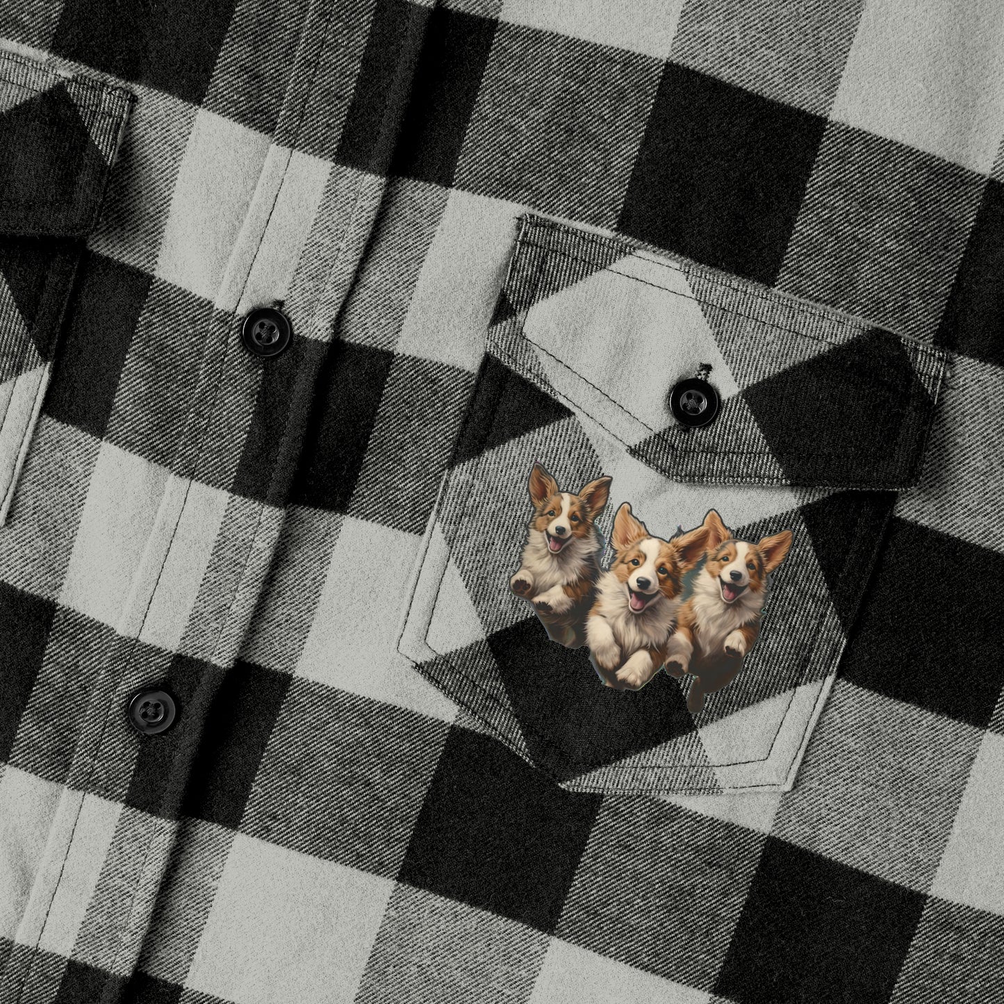 Corgi Enthusiasm - Flannel Shirt