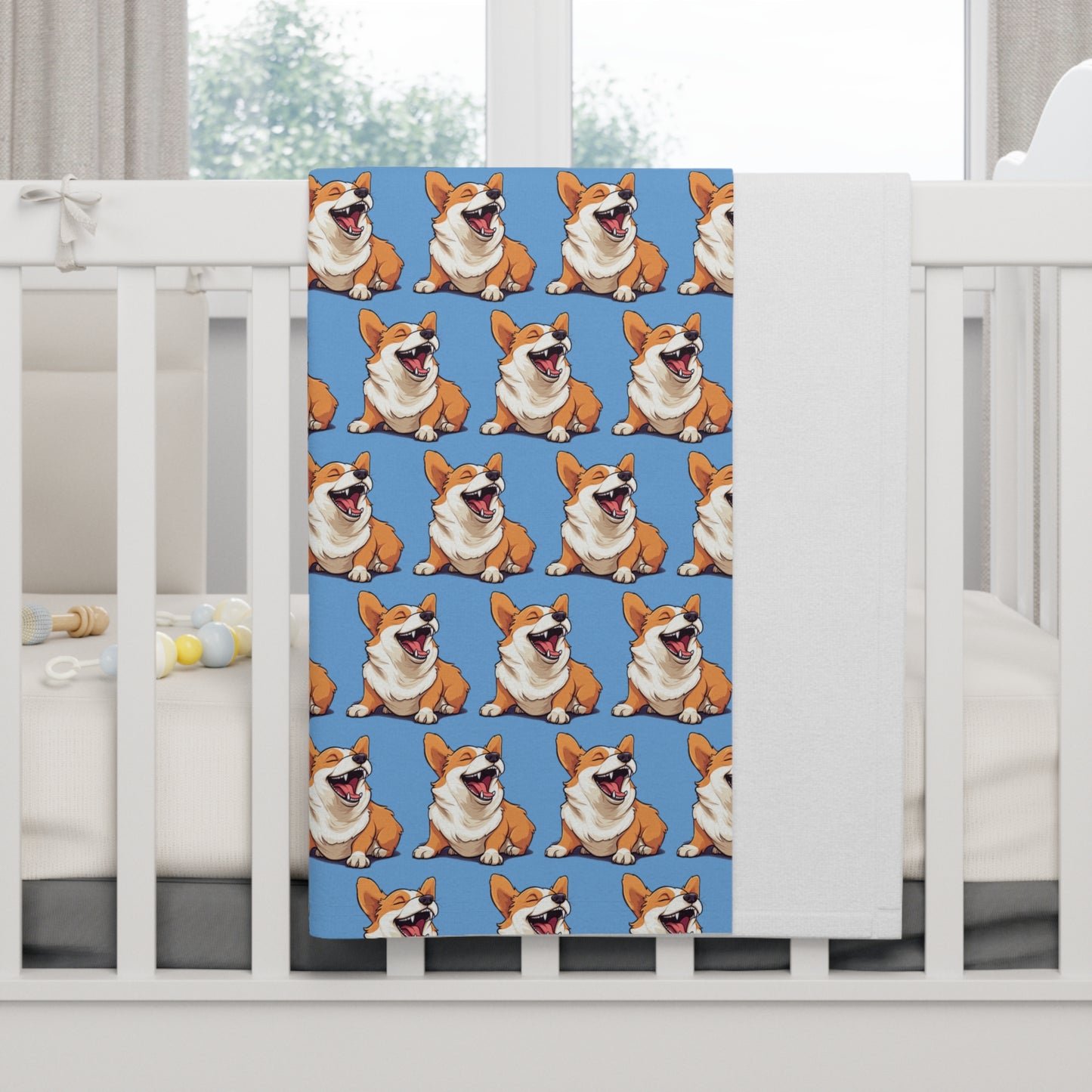 Comical Corgi Mosaic - Baby Blanket