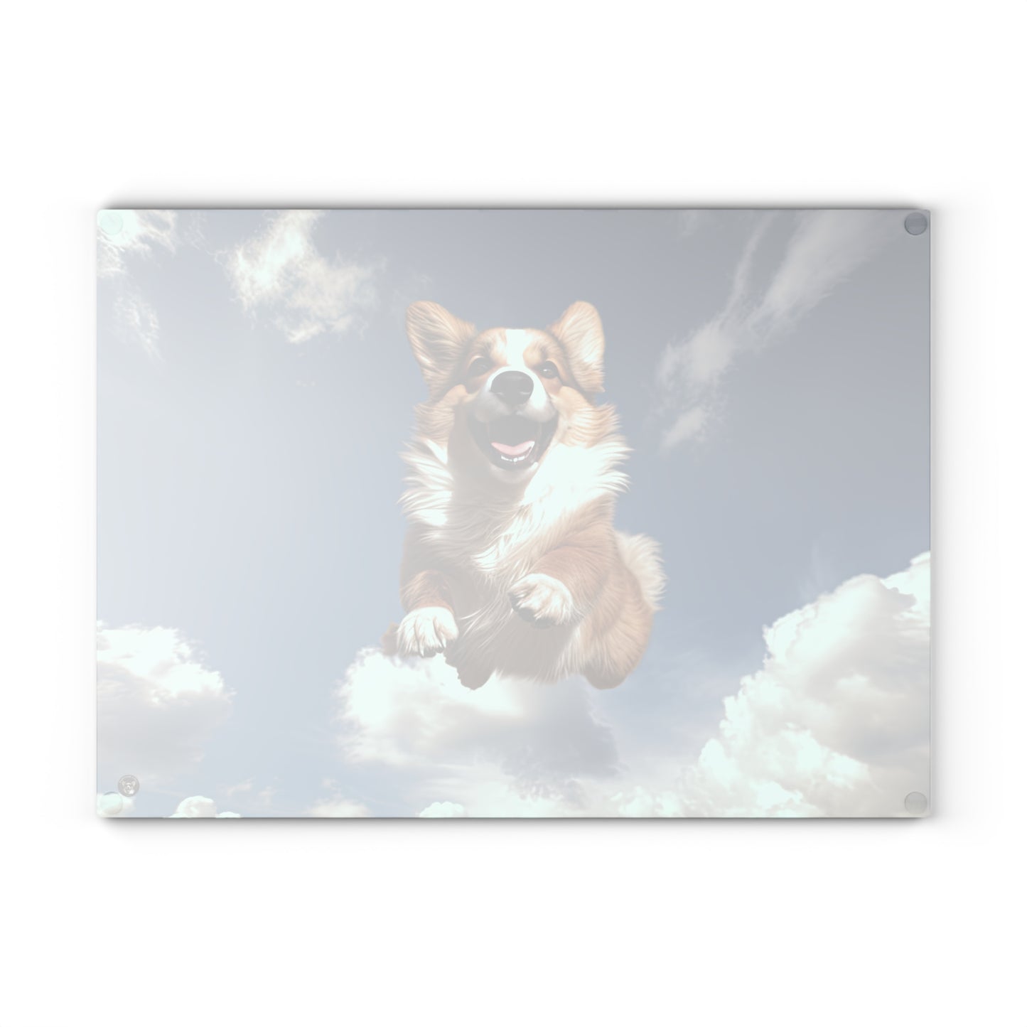 Super Corgi - Glass Cutting Board