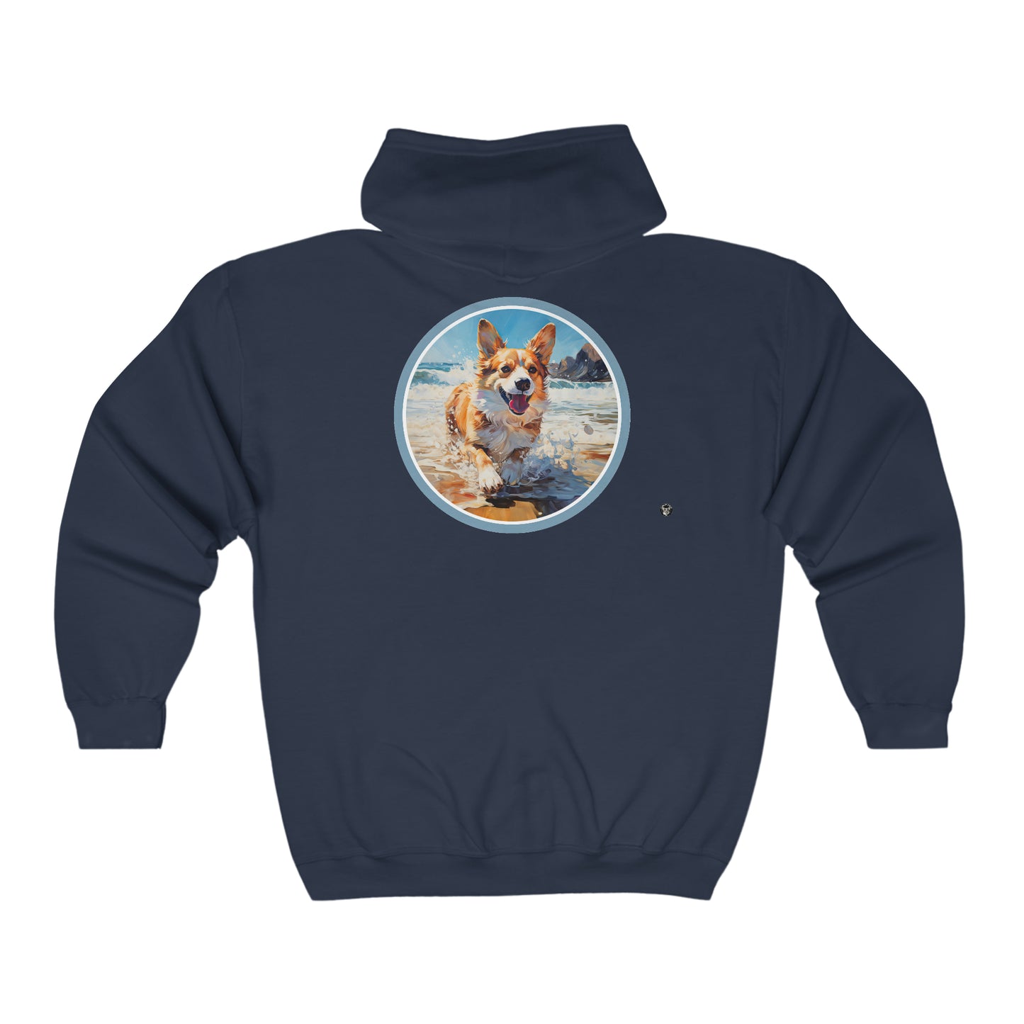 Coastal Corgi - Zip Hoodie