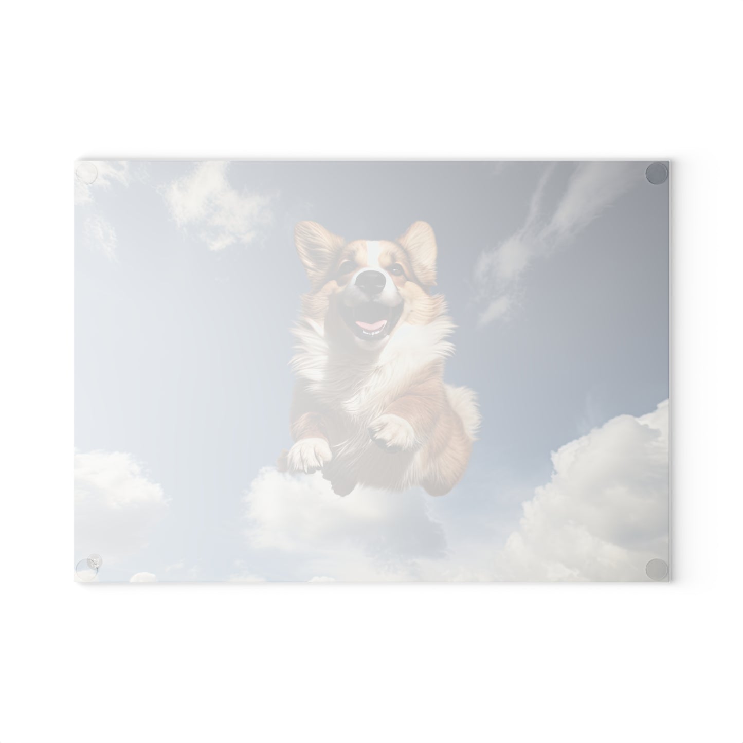 Super Corgi - Glass Cutting Board