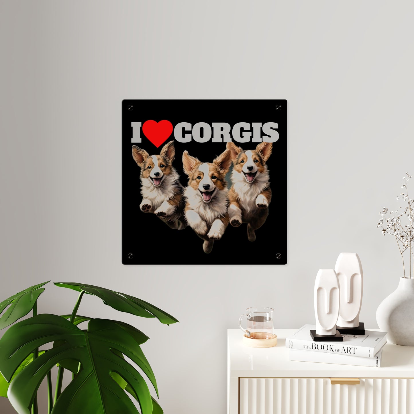 I Heart Corgis on Acrylic