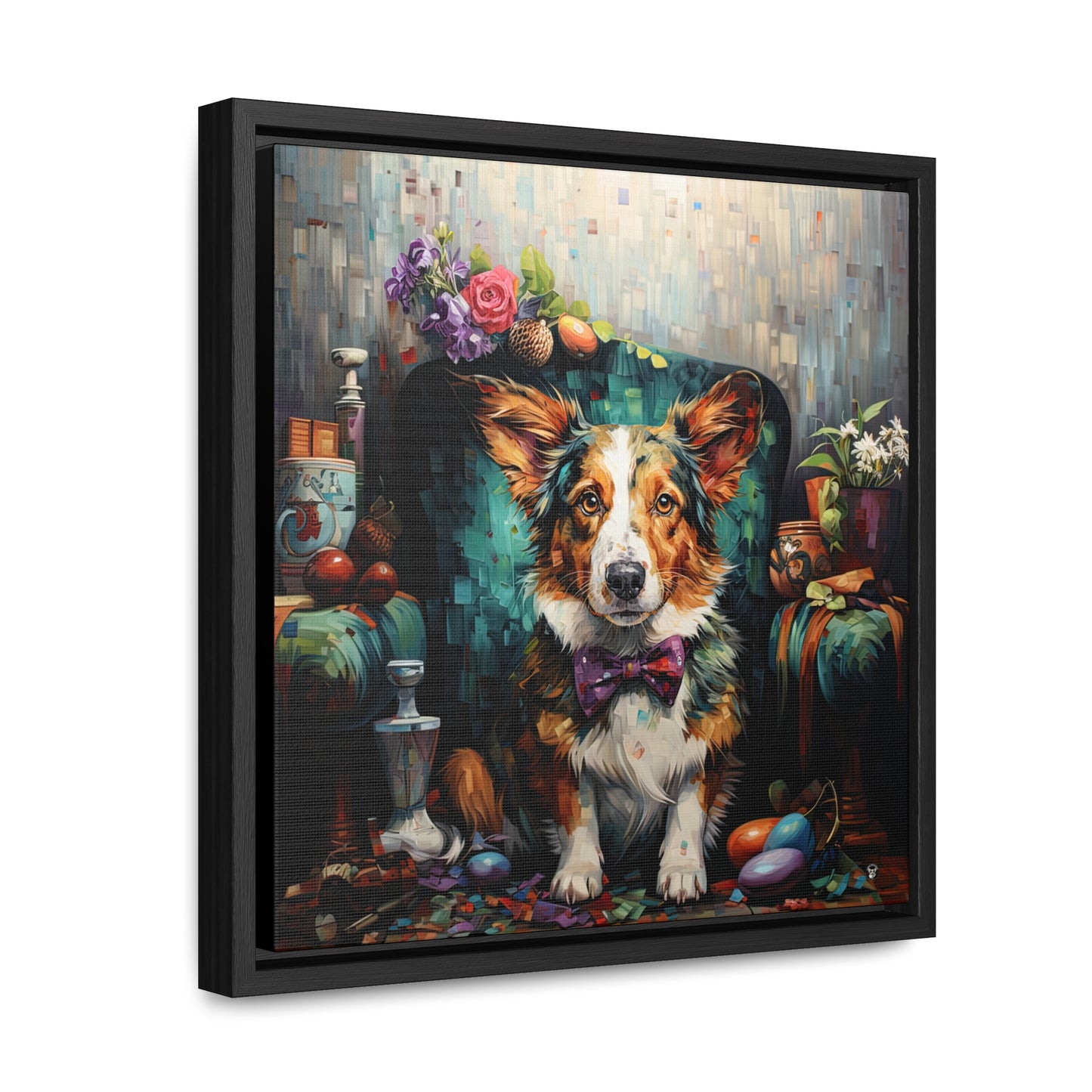 Formal Corgi - Framed on Canvas