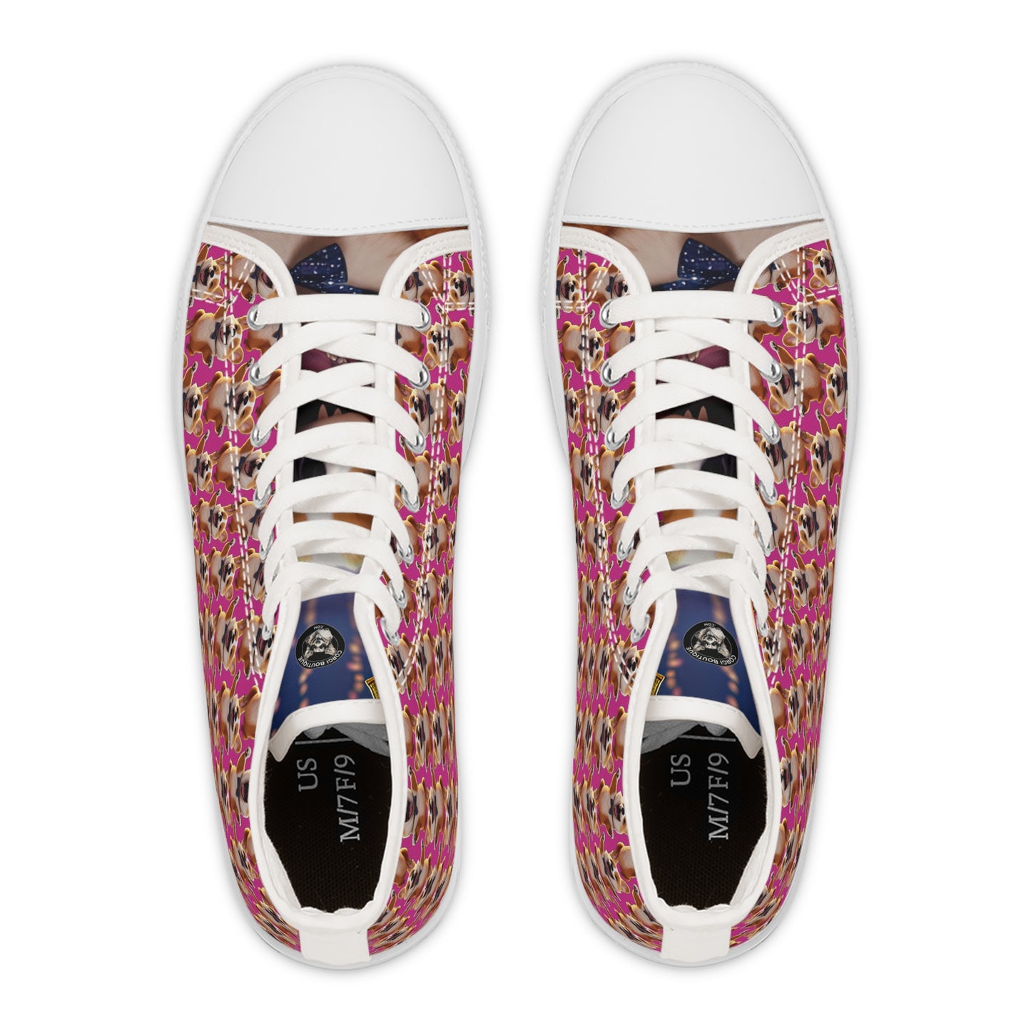 Party Pup Mosaic - Women's High Top Sneakers