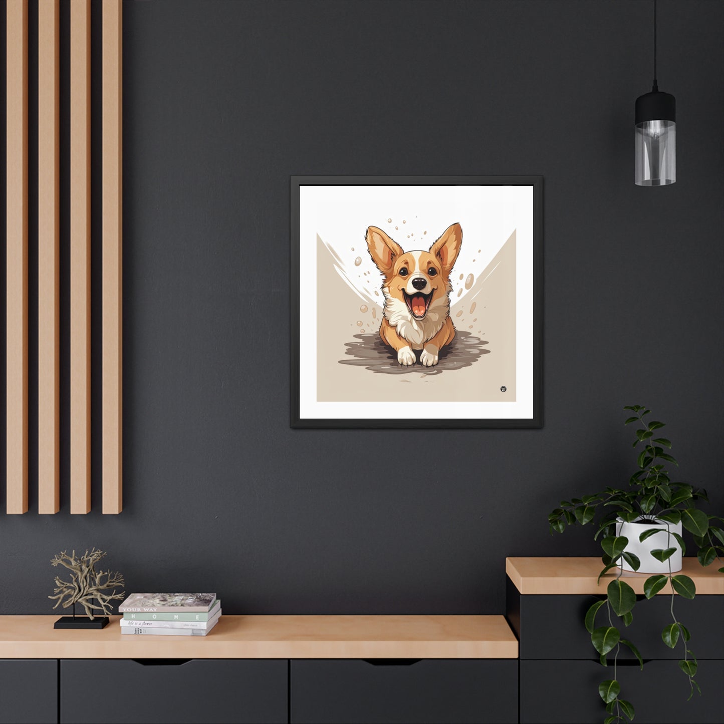 Impression encadrée : Mignonnerie de Corgi