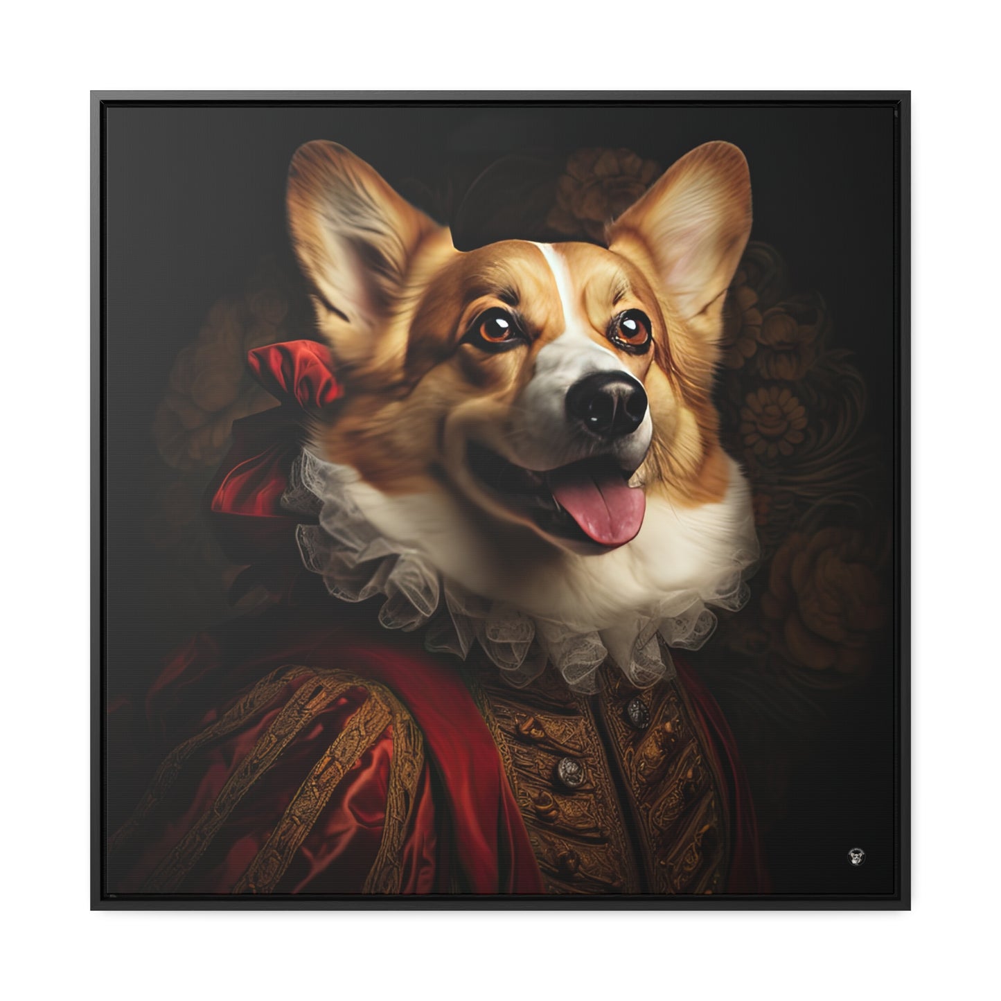 Renaissance Corgi - Framed on Canvas