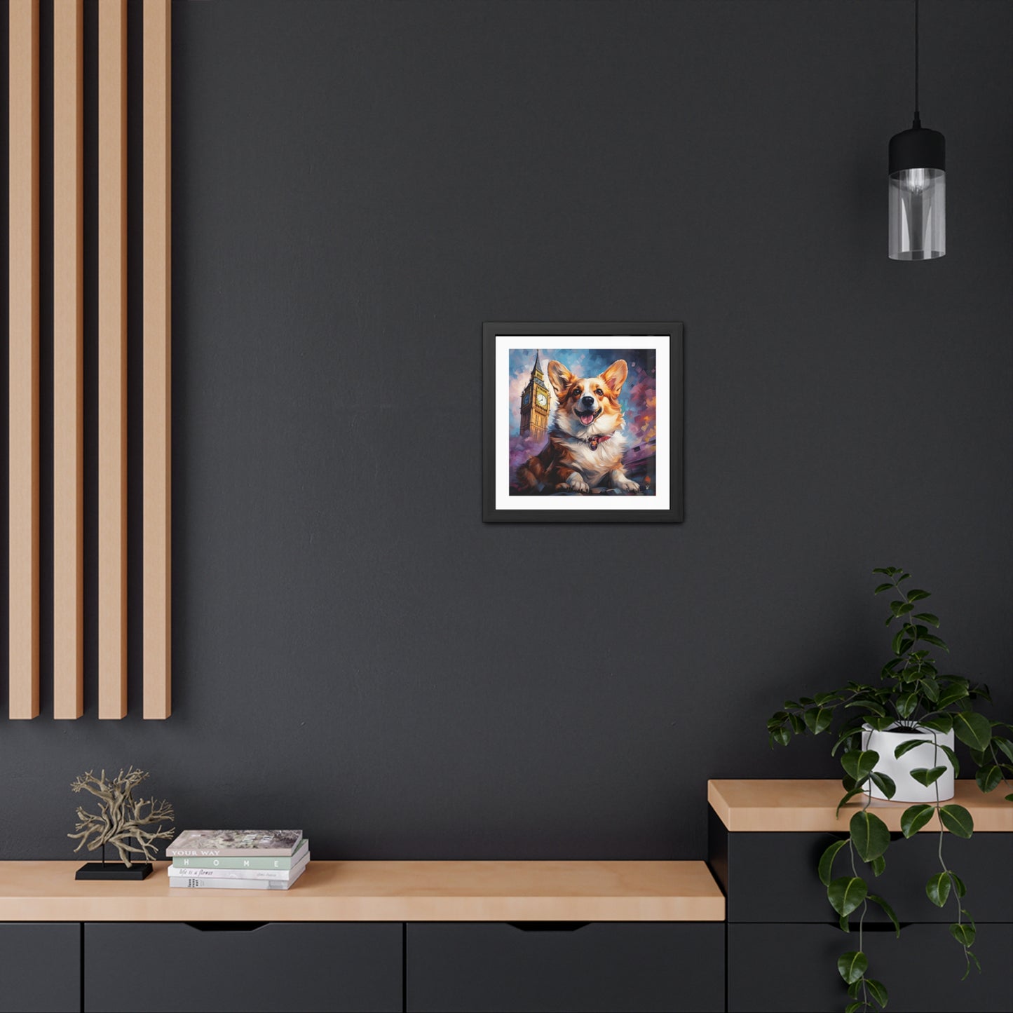 Corgi and Ben - Framed Print