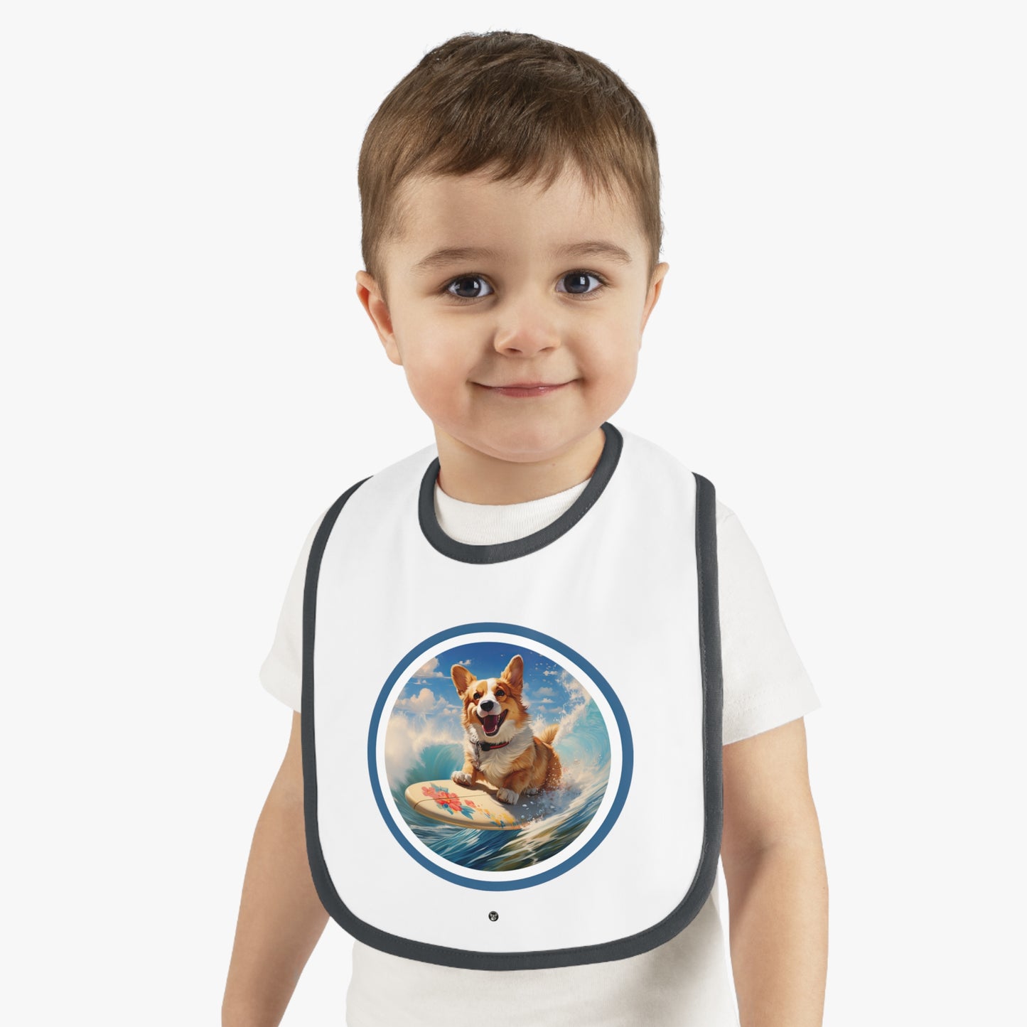 Cowabunga Corgi - Baby Bib