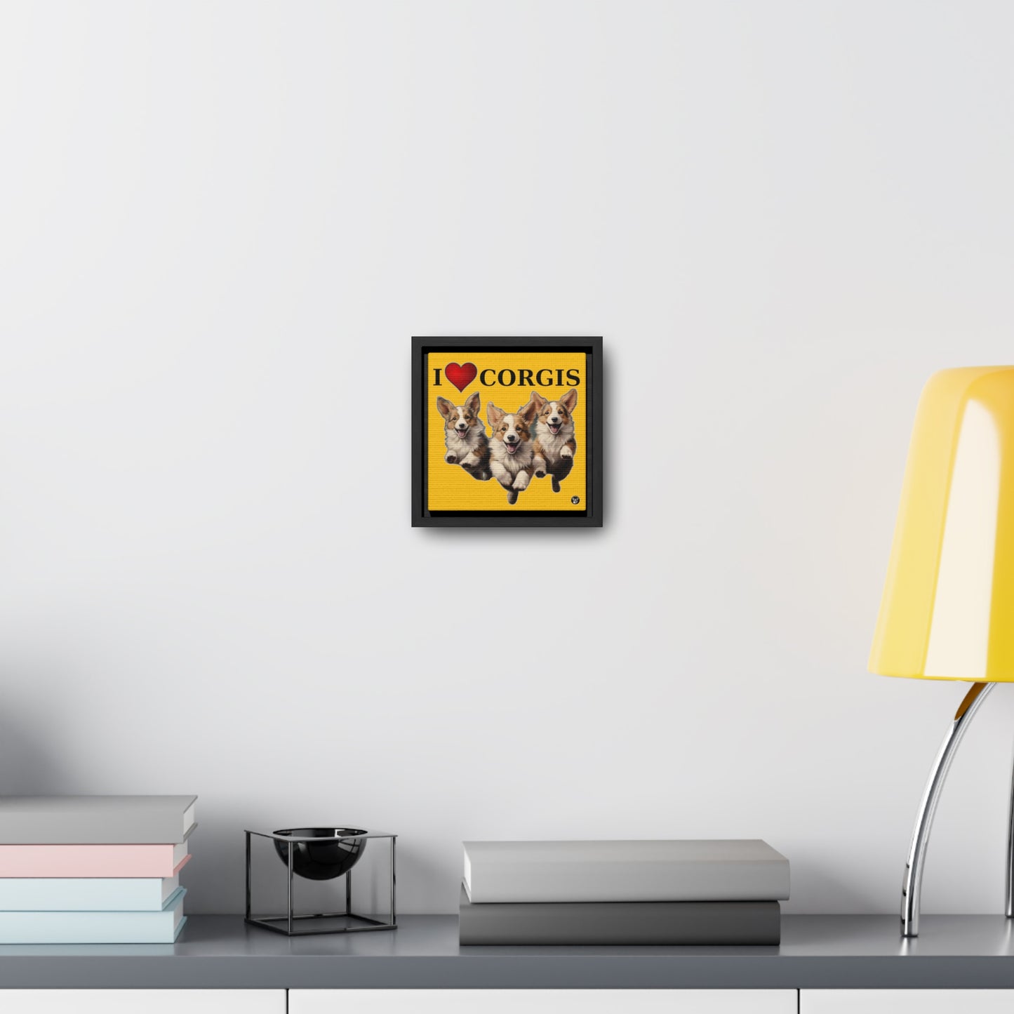I Heart Corgis - Framed on Canvas