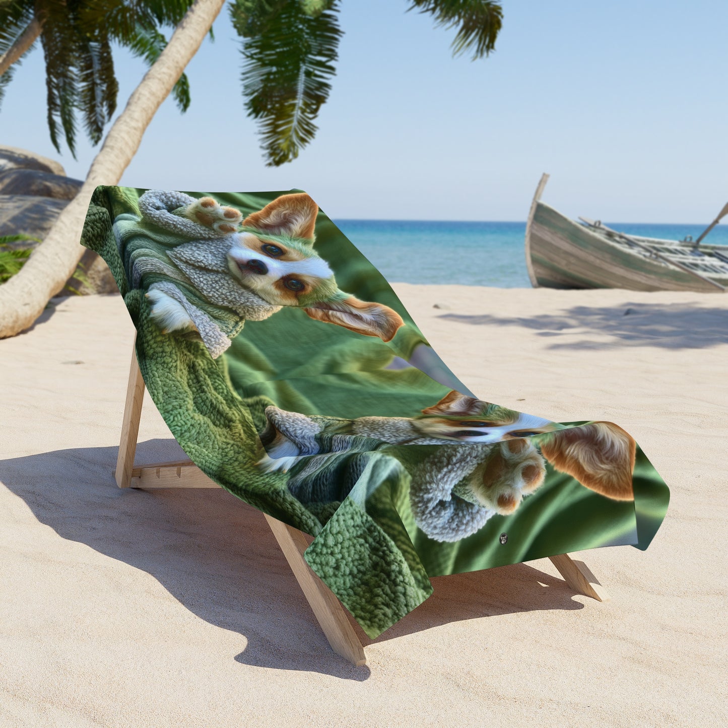 Grogu the Corgi Beach Towel