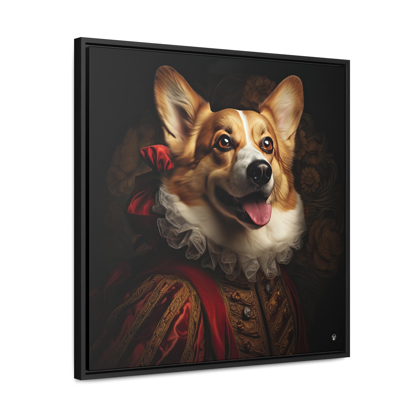 Renaissance Corgi - Framed on Canvas
