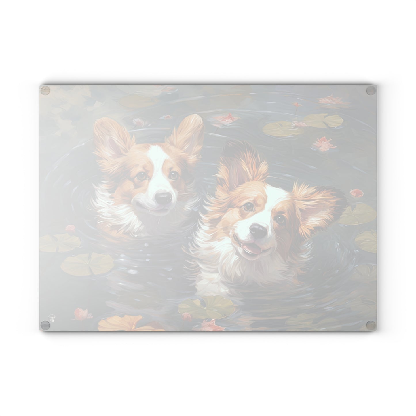 Pond Pups - Glass Cutting Board