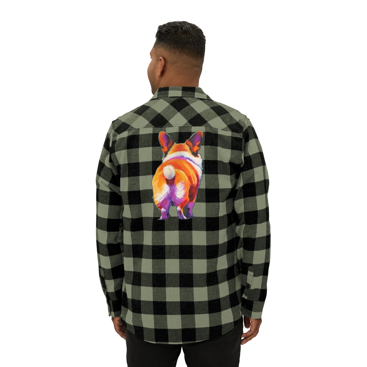 Corgi Butt - Flannel Shirt