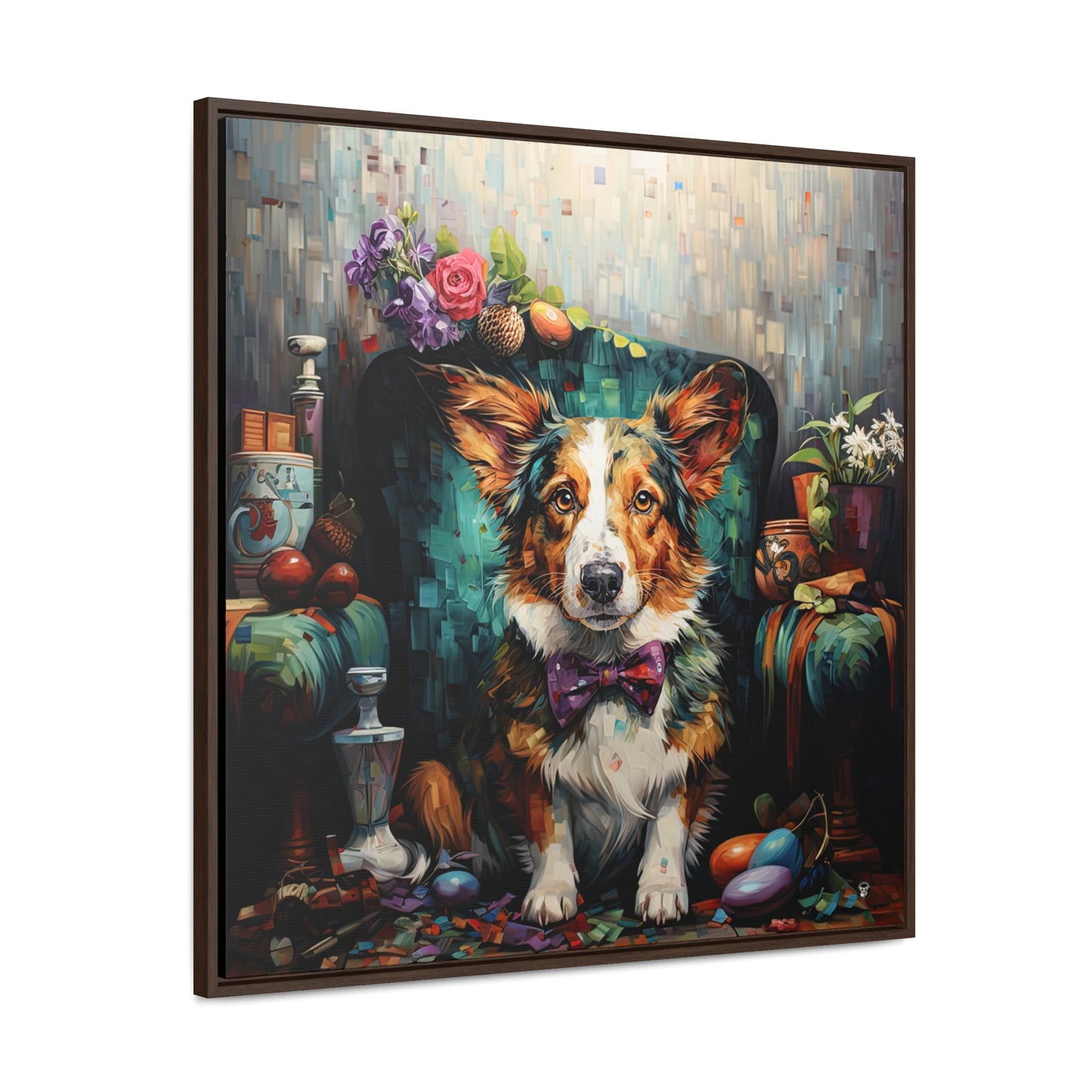 Formal Corgi - Framed on Canvas
