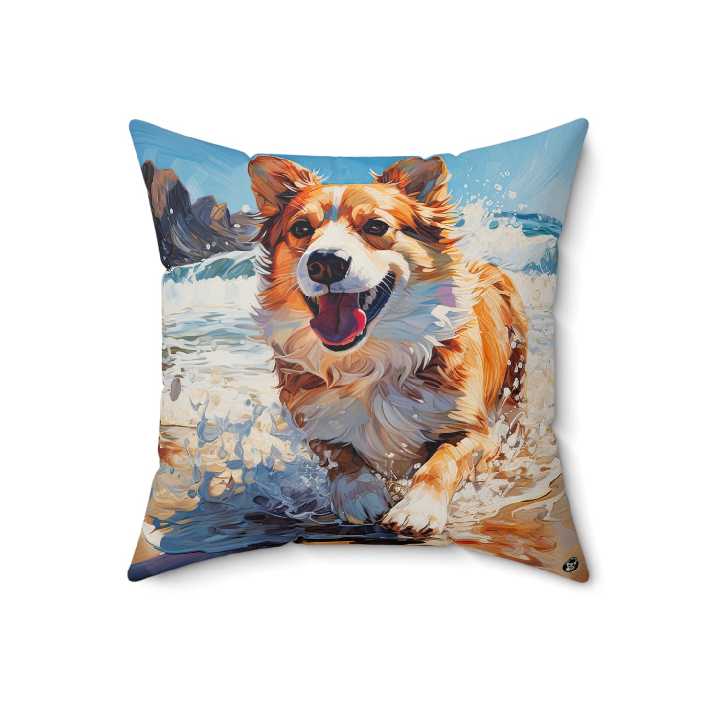 Coastal Corgi - Throw Pillow