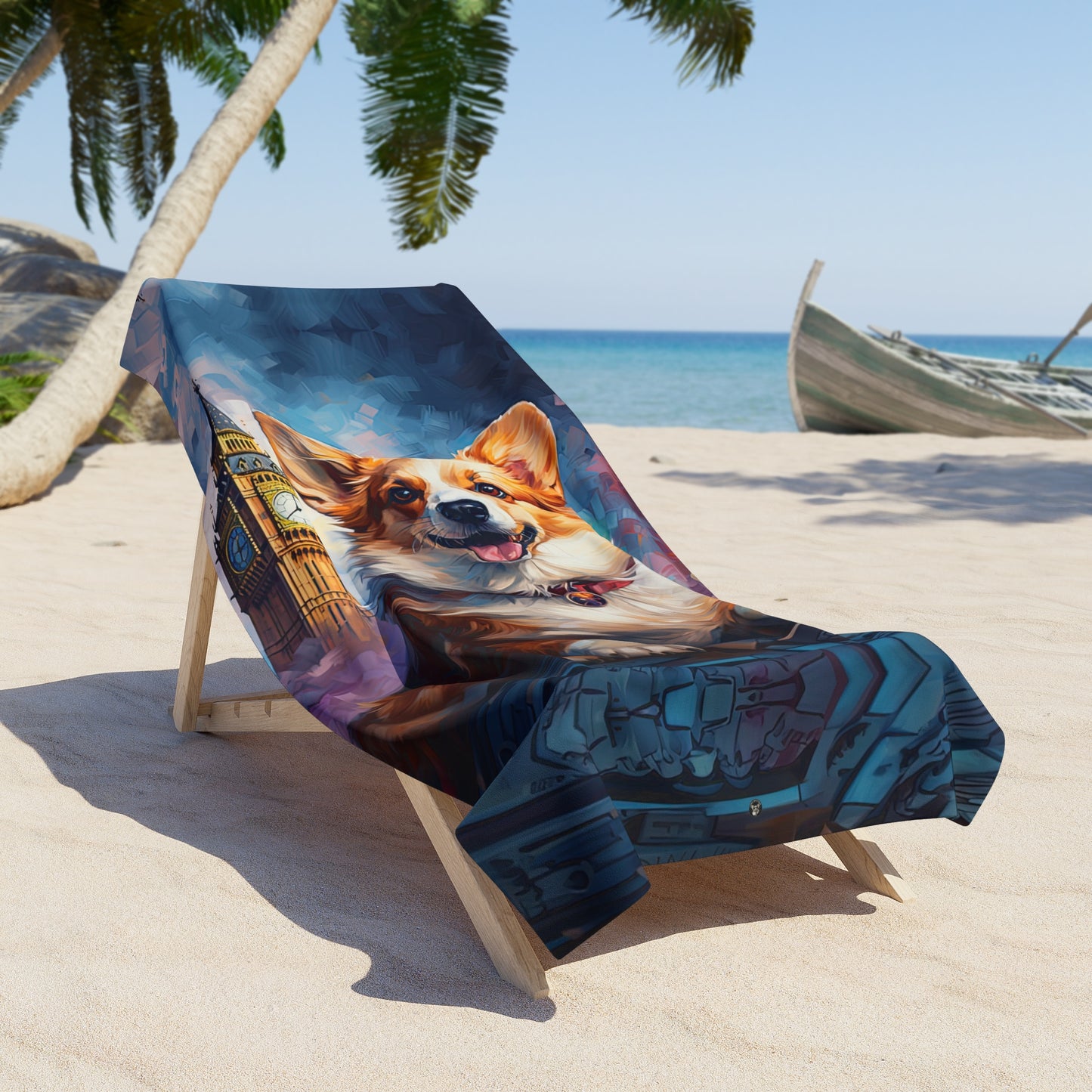 Corgi & Ben Beach Towel