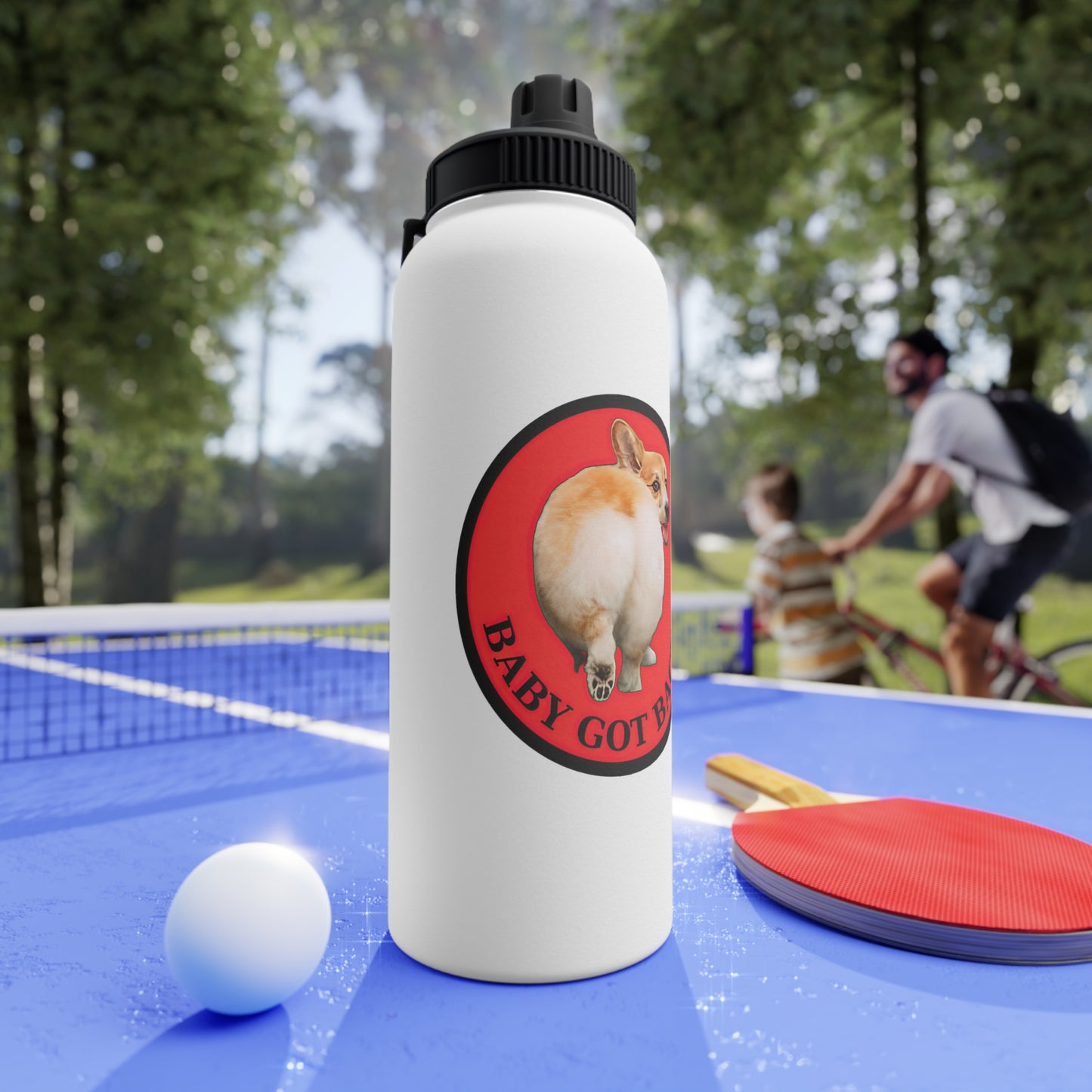 Baby Got Back - Water Bottle with Sport Lid