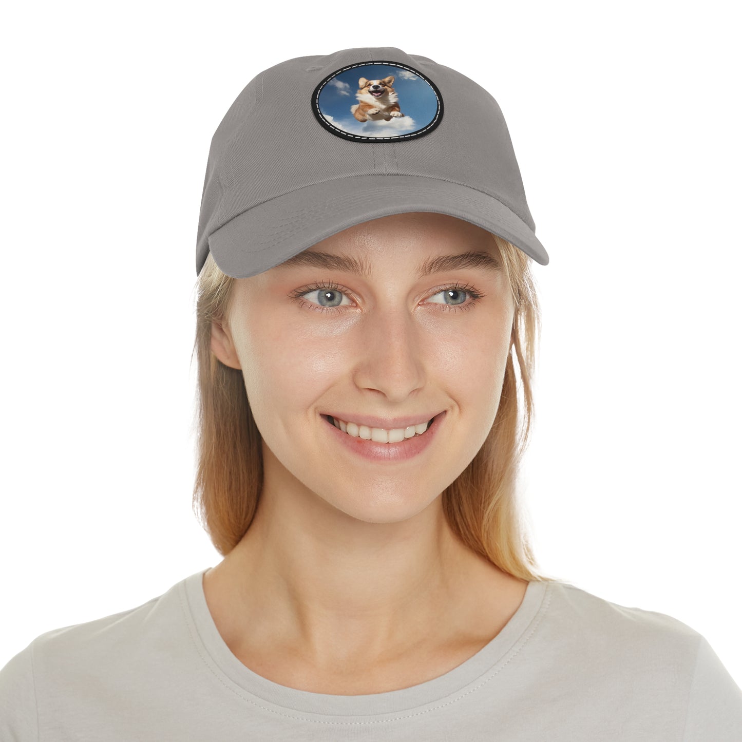 Flying Corgi - Cap with Leather Patch