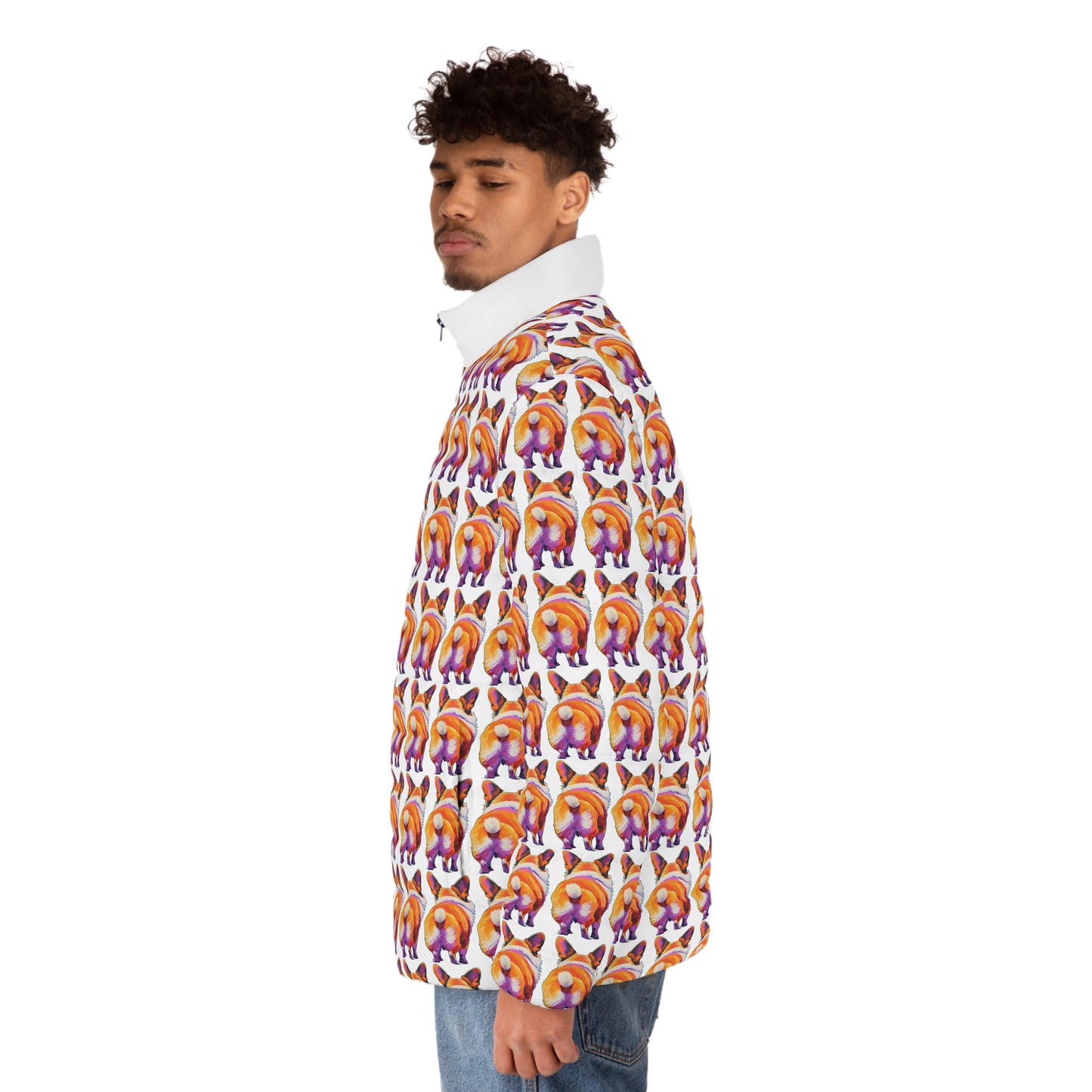 Corgi Butt Mosaic - Puffer Jacket