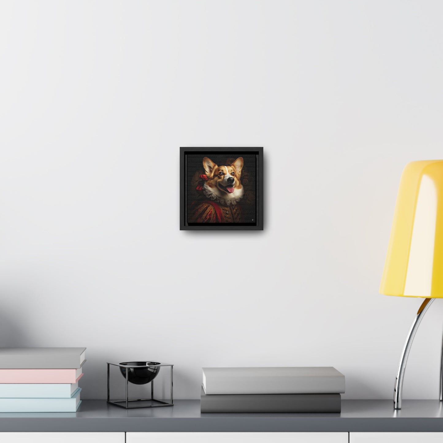 Renaissance Corgi - Framed on Canvas