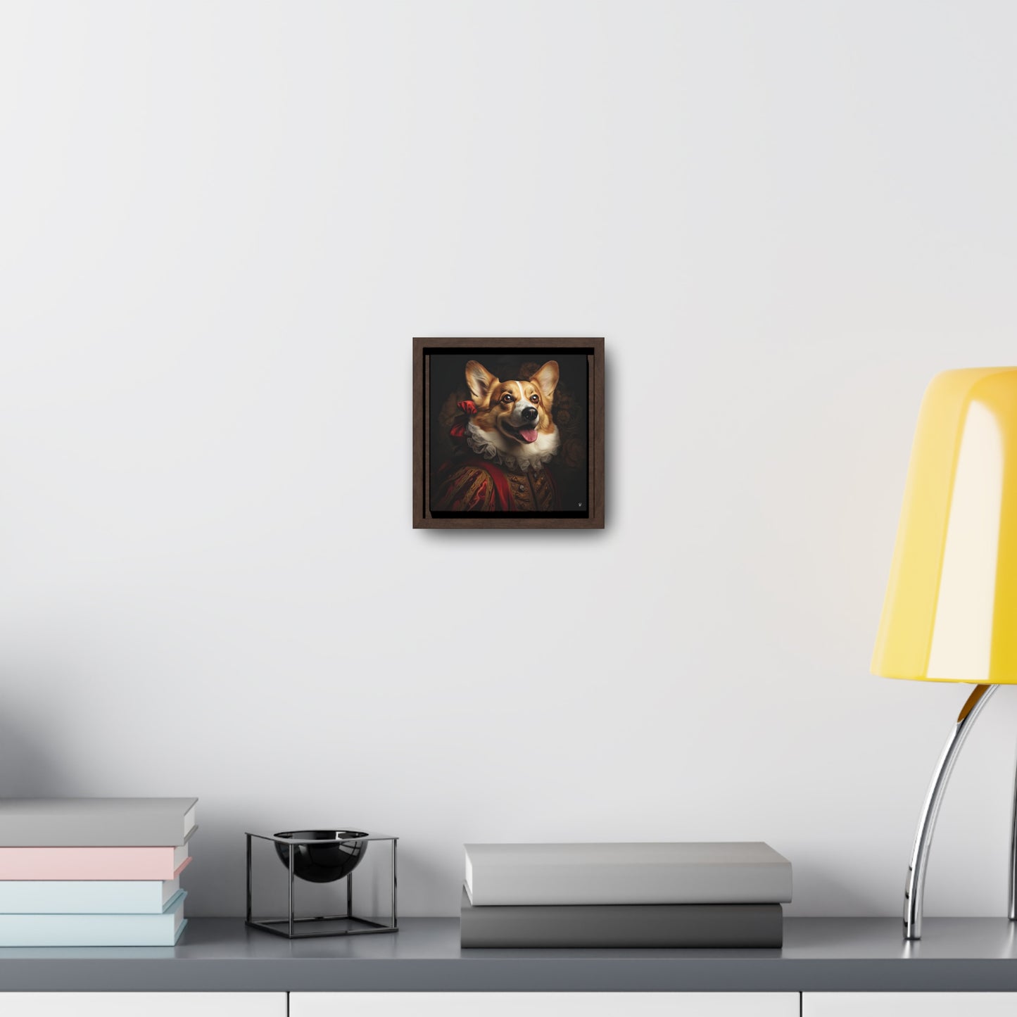 Renaissance Corgi - Framed on Canvas