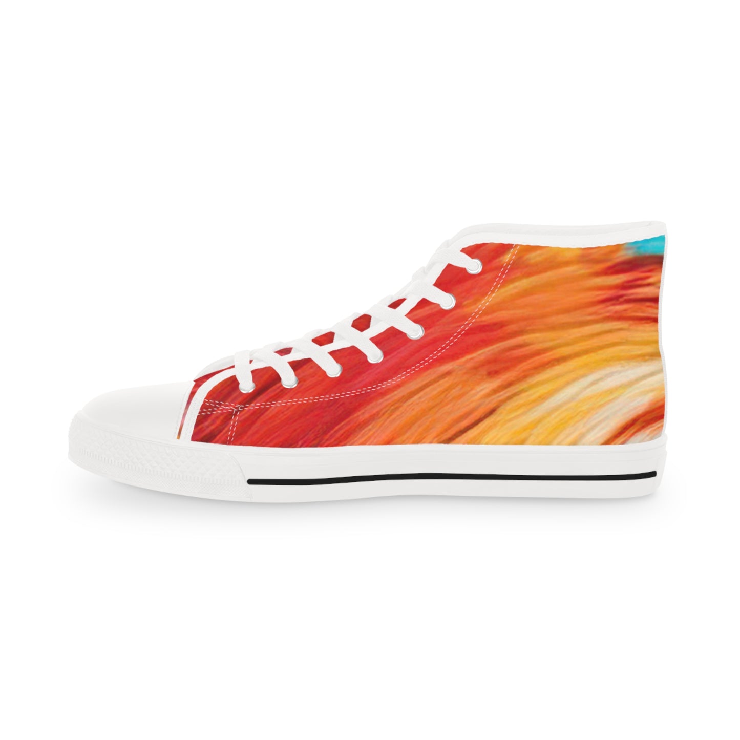 Peekaboo Corgi Vibrant Artistic Men's High Top Casual Canvas Sneakers