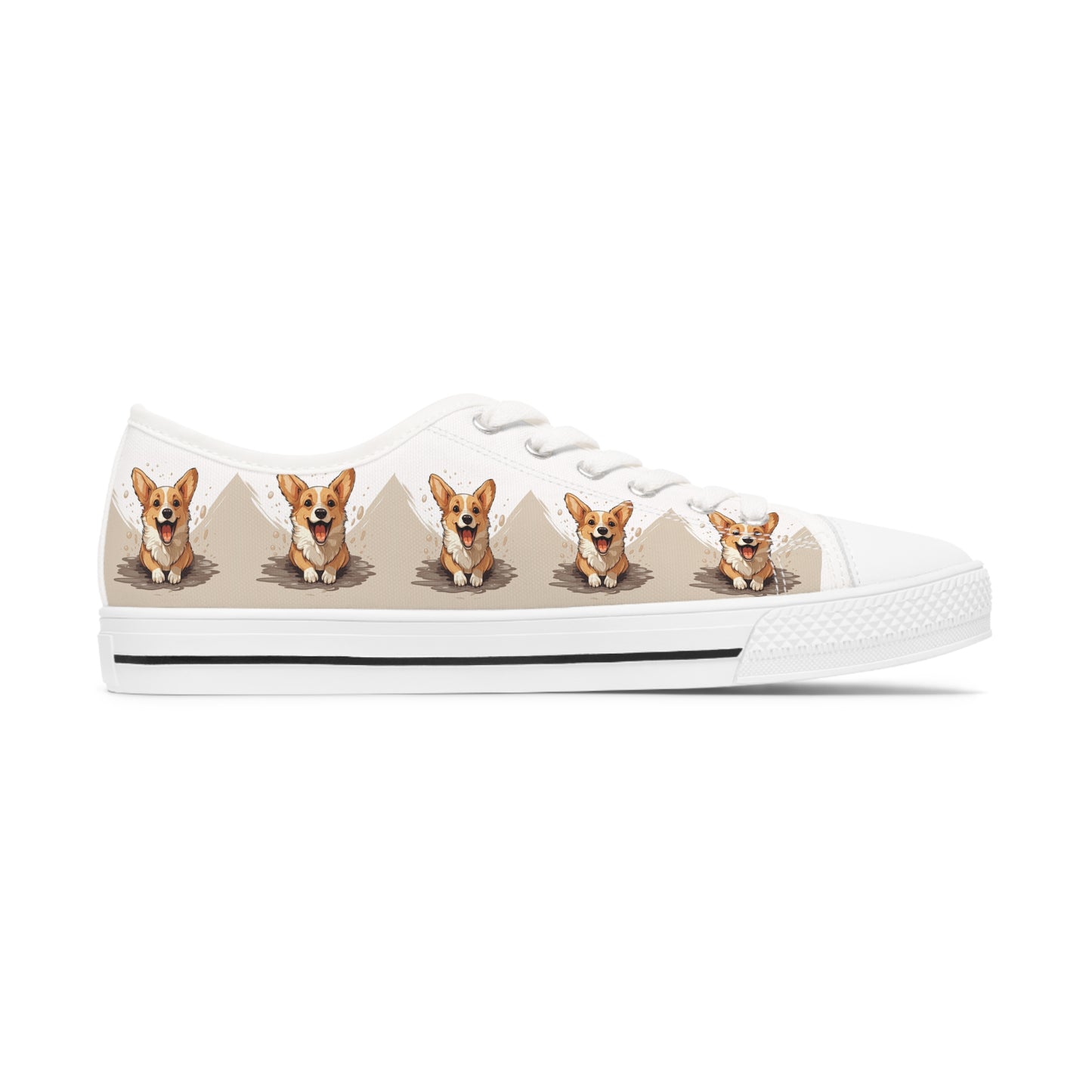 Corgi Cuteness - Women's Low Top Sneakers