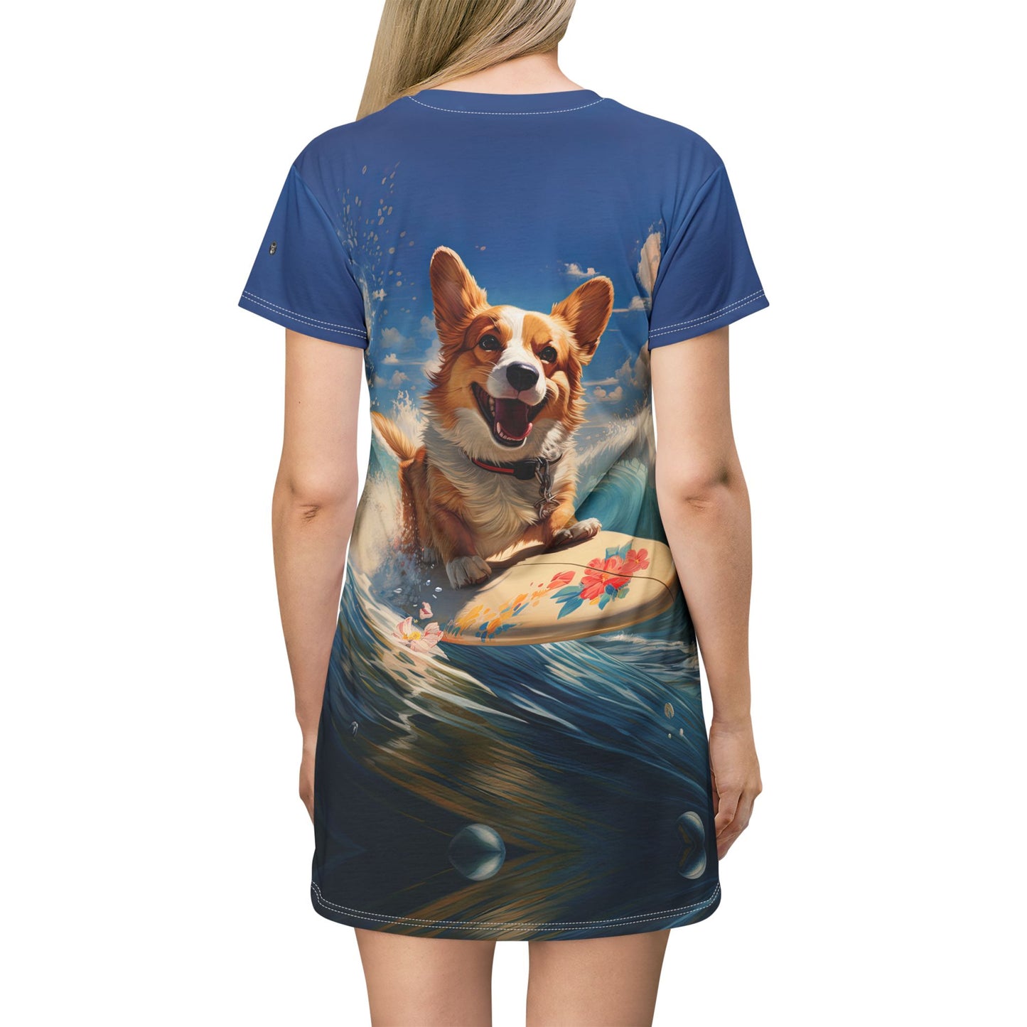 Cowabunga Corgi T-Dress