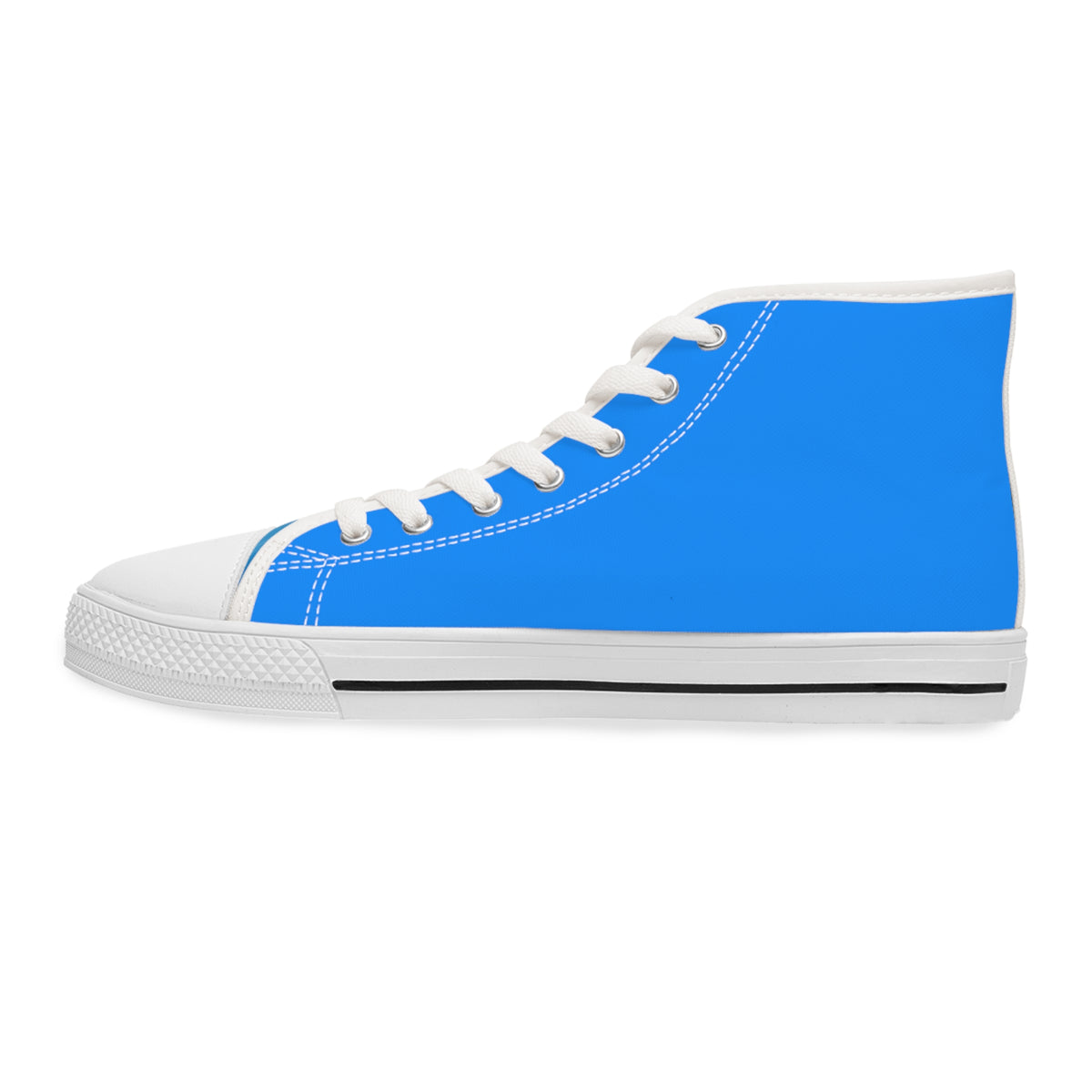 Comical Corgi All Smiles Women's High Top Casual Blue Canvas Sneakers