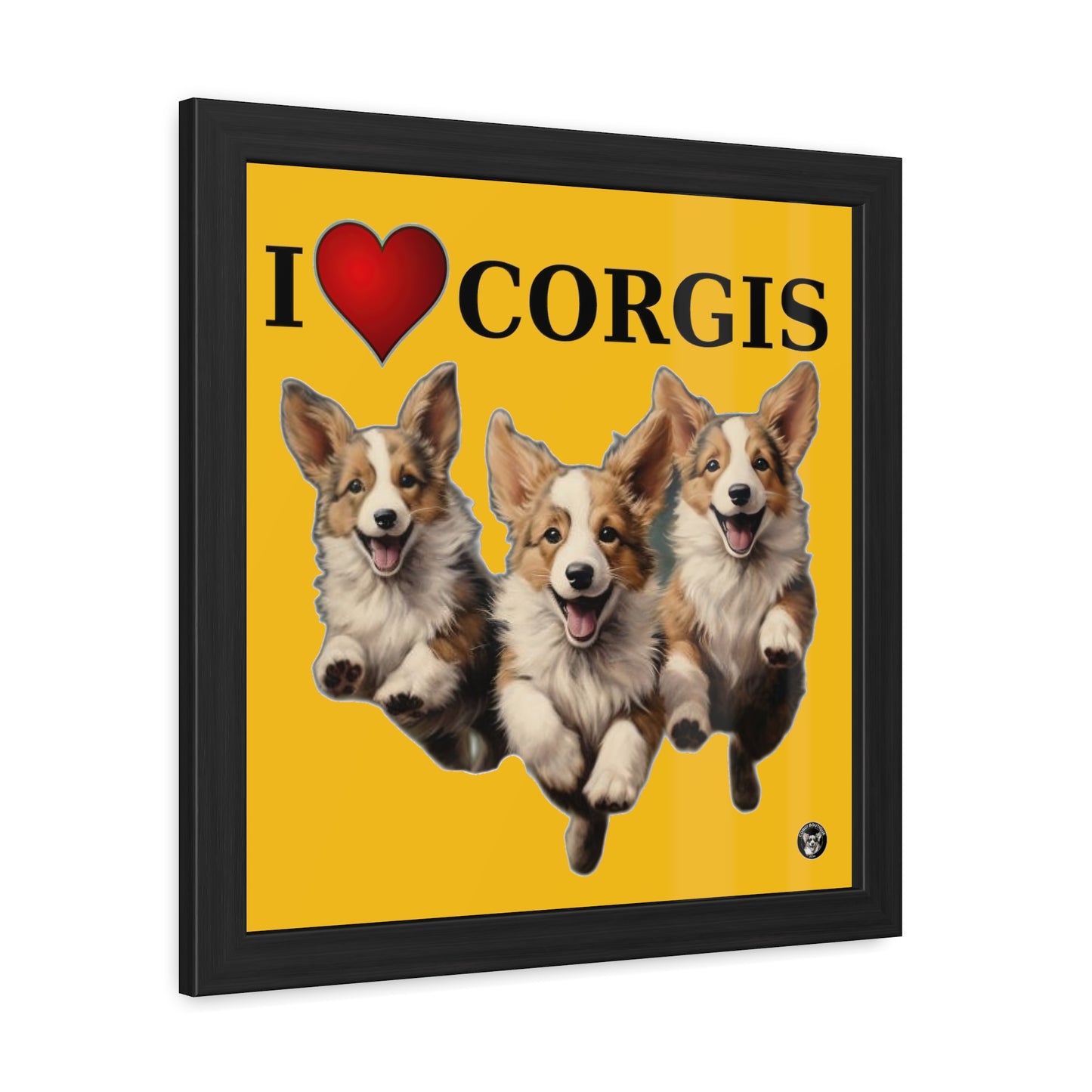 I Heart Corgis - Framed Print