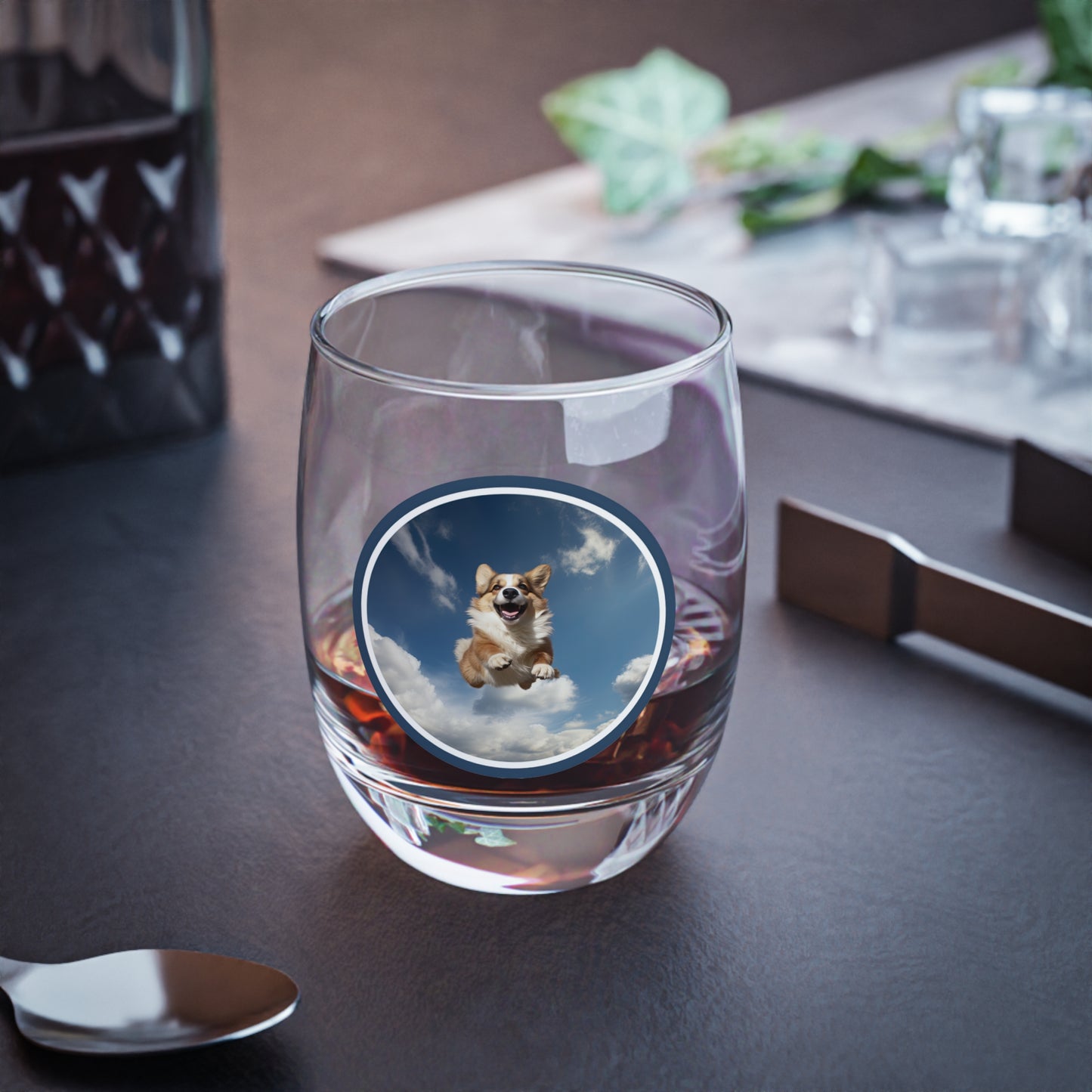 Flying Corgi - Whiskey/Juice Glass