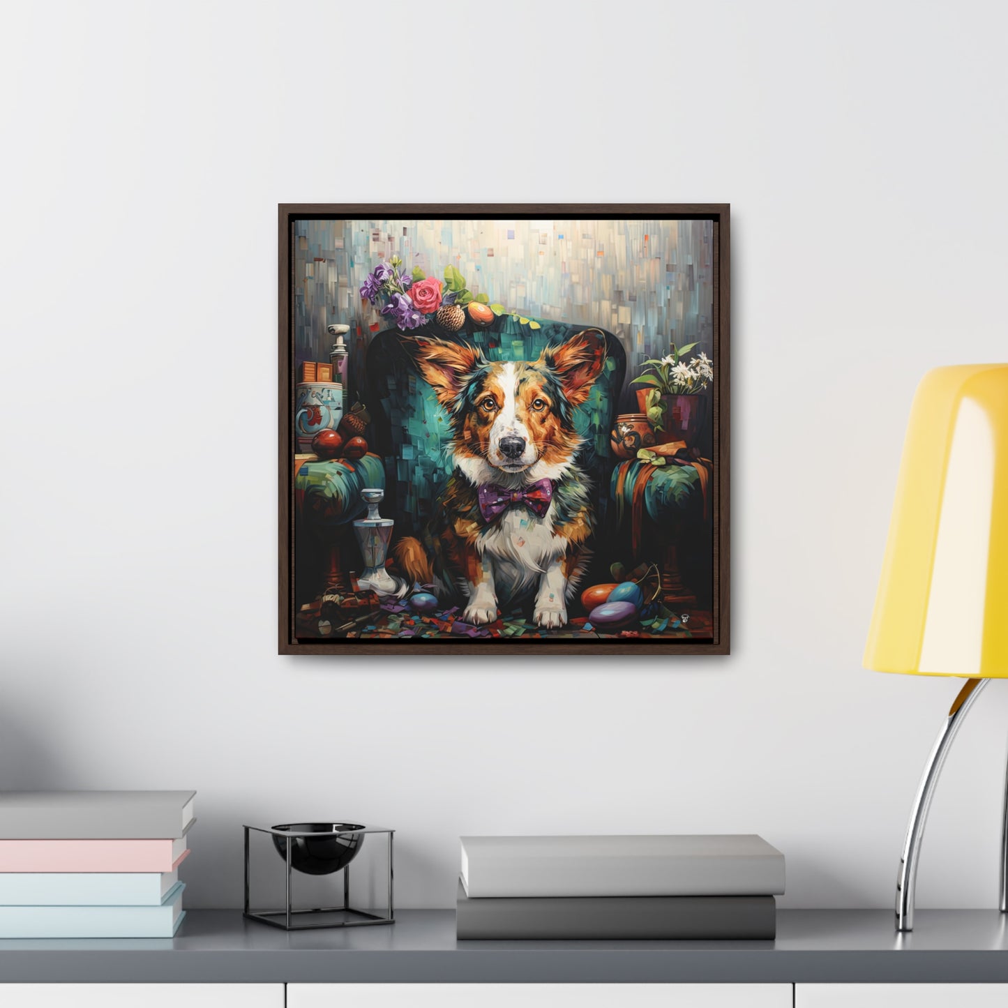 Formal Corgi - Framed on Canvas
