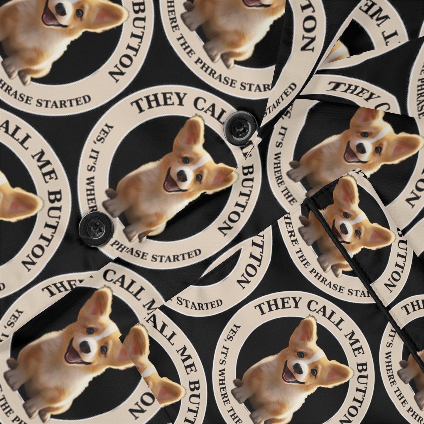 Cute as a Button - Satin Pajamas