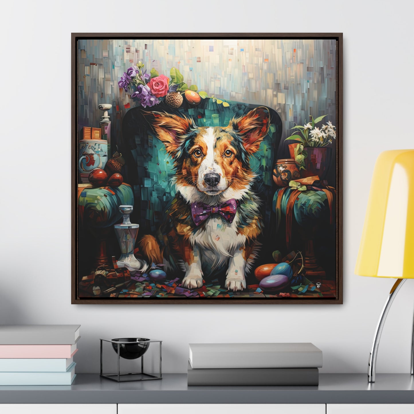 Formal Corgi - Framed on Canvas