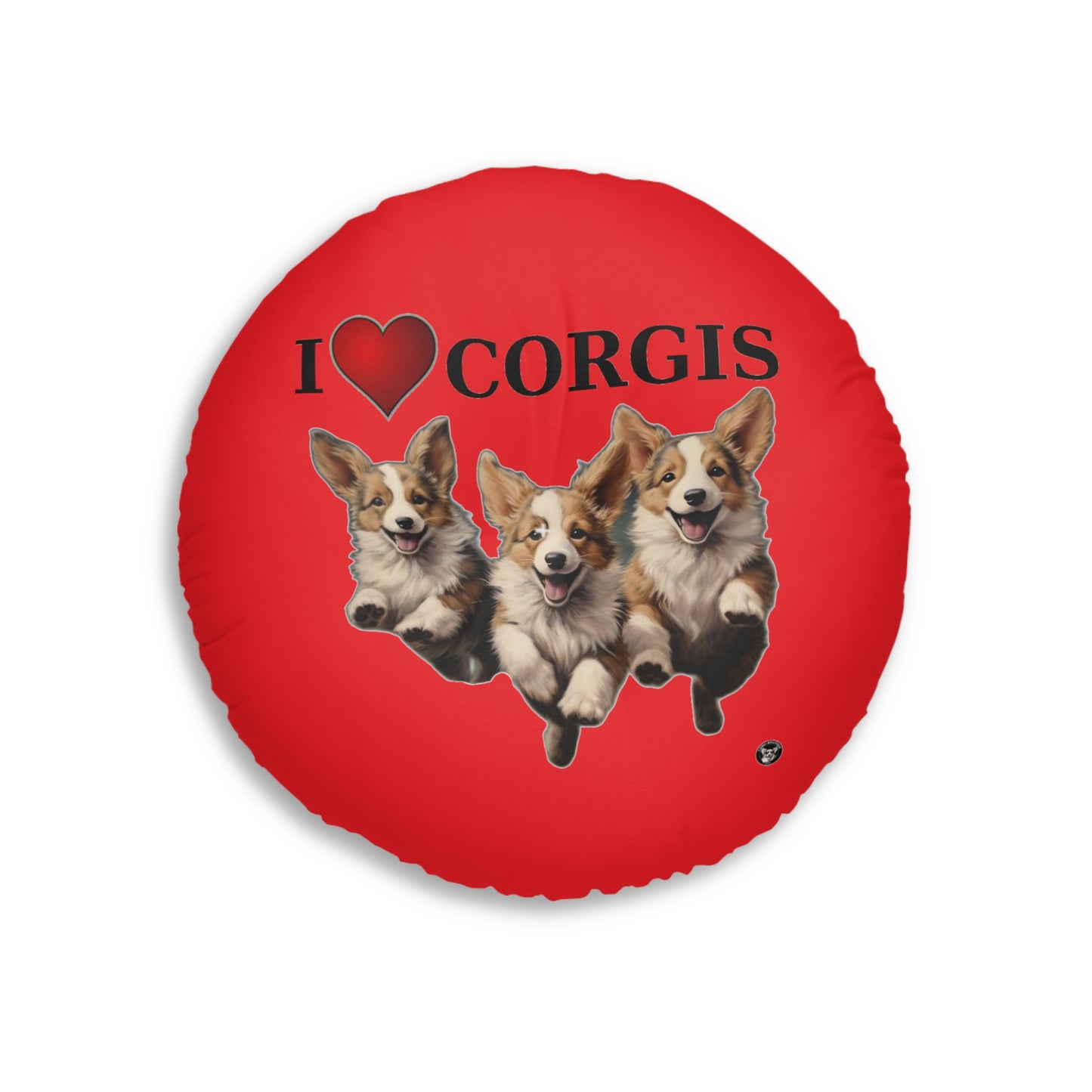 I Heart Corgis in Red - Floor Pillow