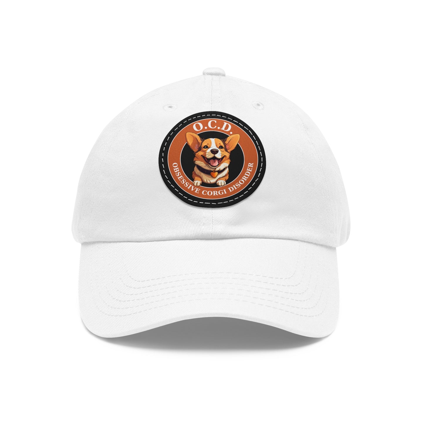 O.C.D. Obsessive Corgi Disorder - Cap with Leather Patch