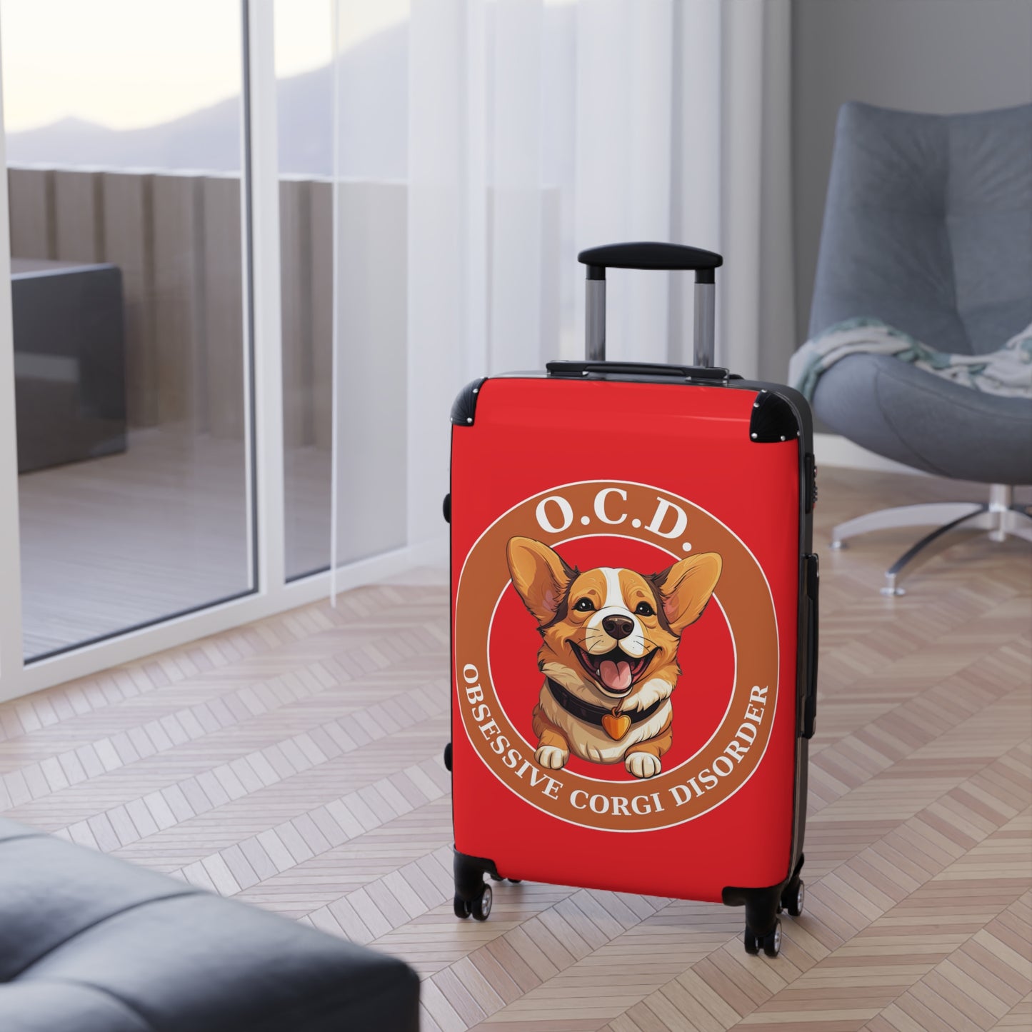 O.C.D. Obsessive Corgi Disorder - Suitcase