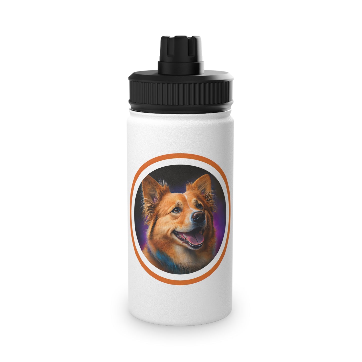 Golden Corgi - Water Bottle with Sport Lid