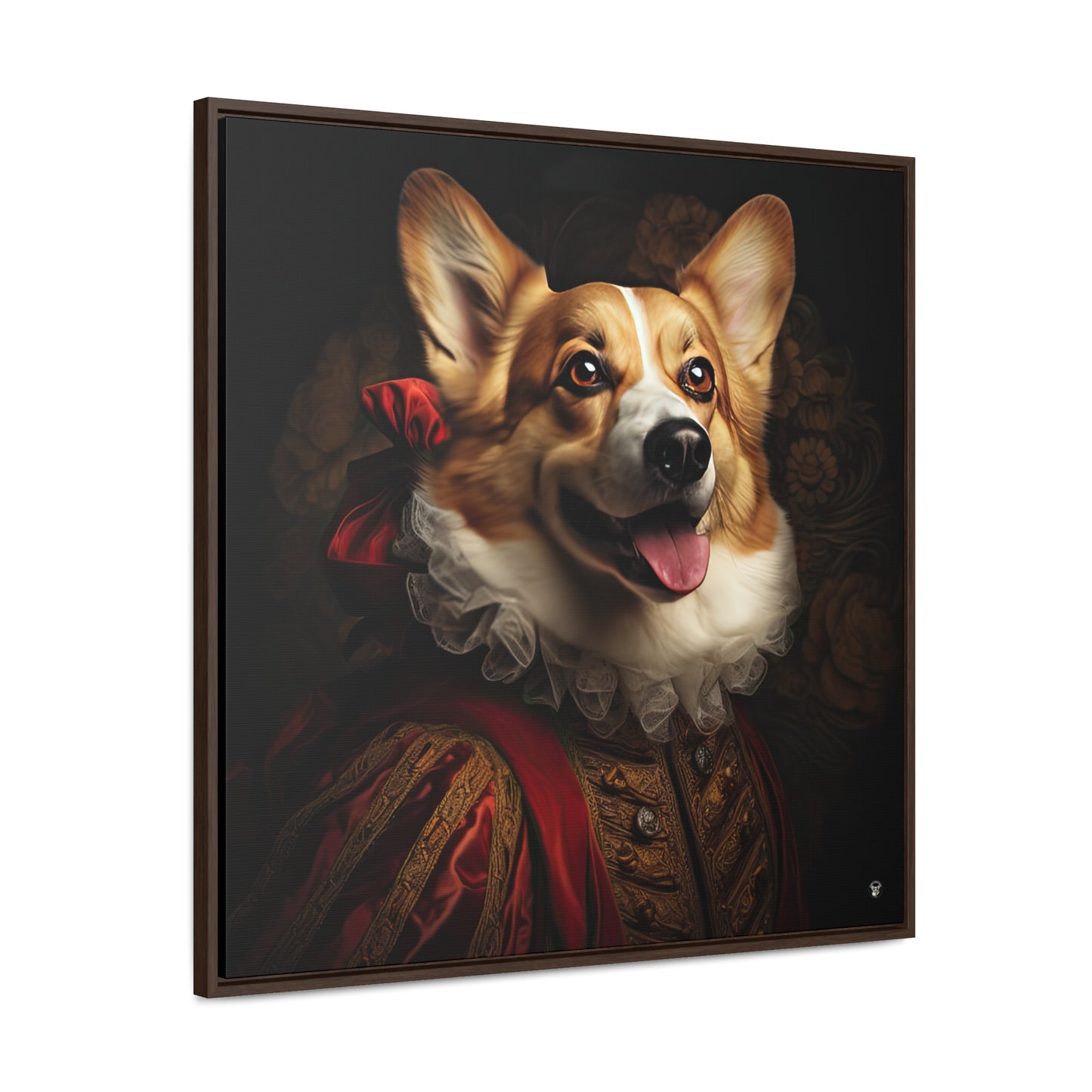 Renaissance Corgi - Framed on Canvas