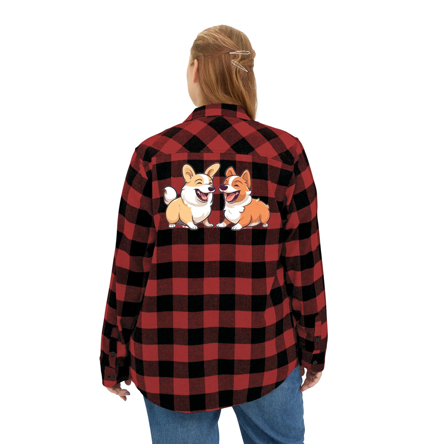 Corgi Couple - Flannel Shirt