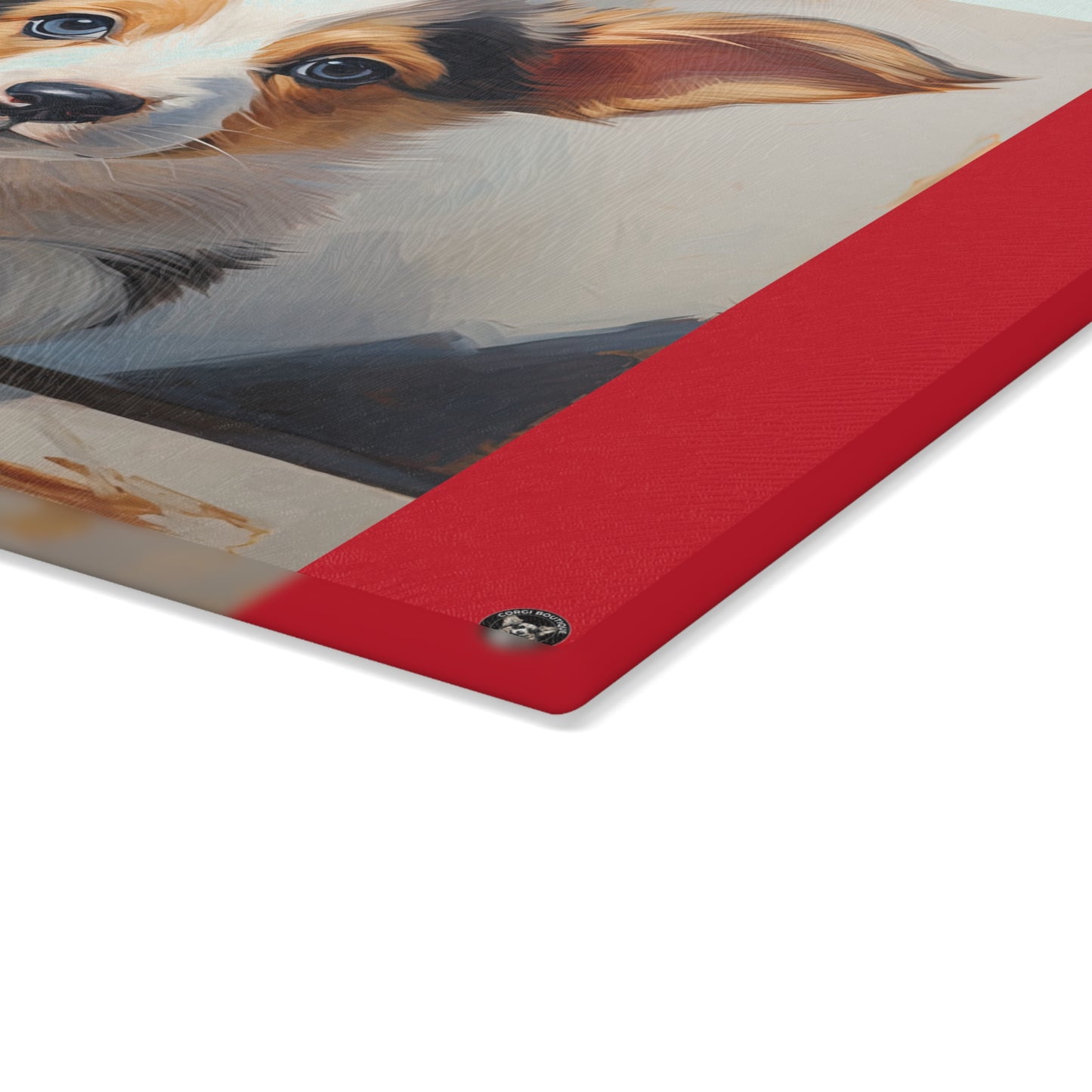Puppy Portrait - Glass Cutting Board