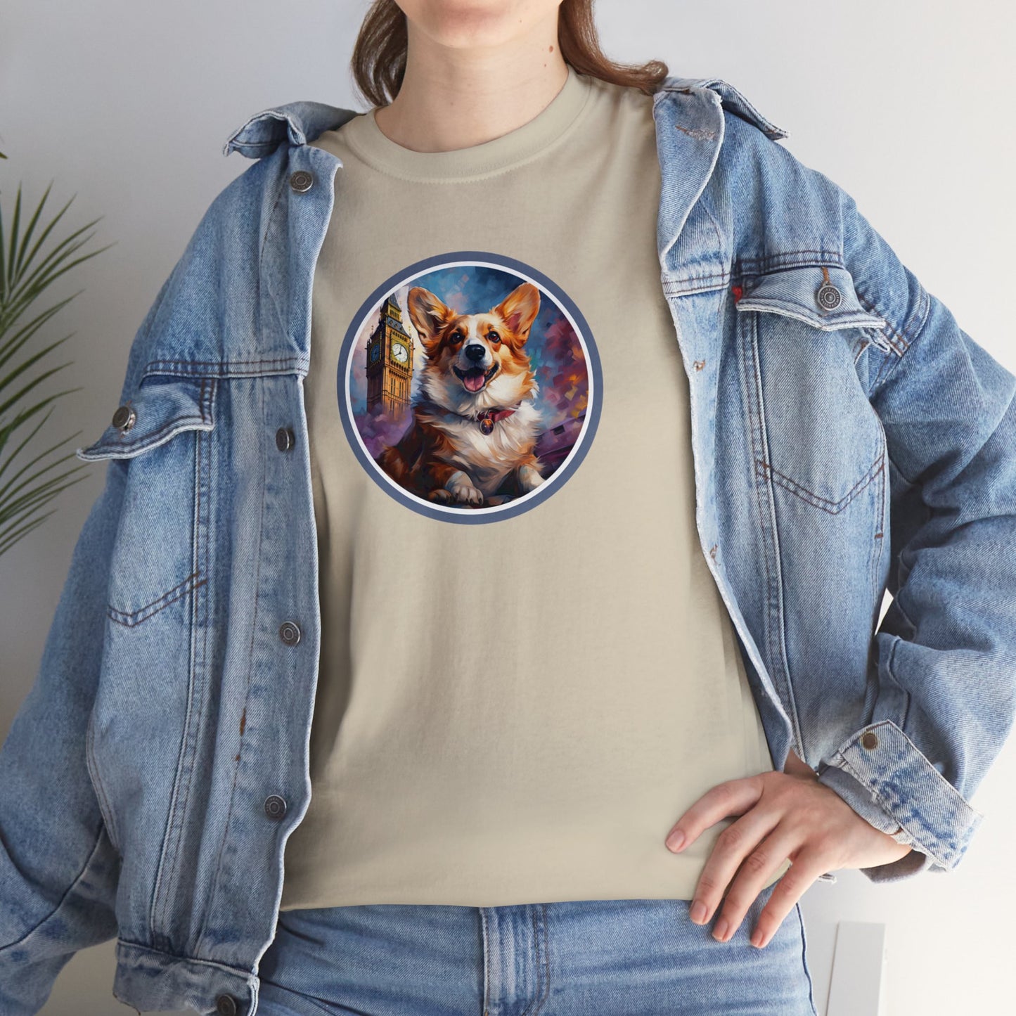 Corgi and Ben - Unisex Heavy Cotton Tee