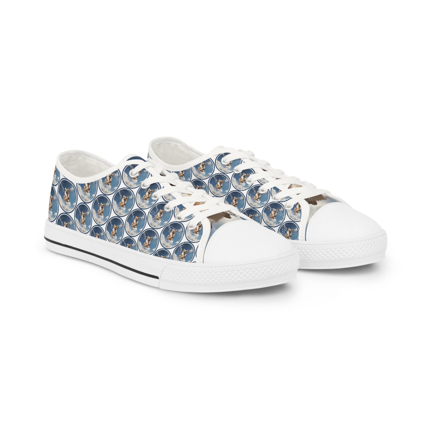 Super Corgi Mosaic - Men's Low Top Sneakers