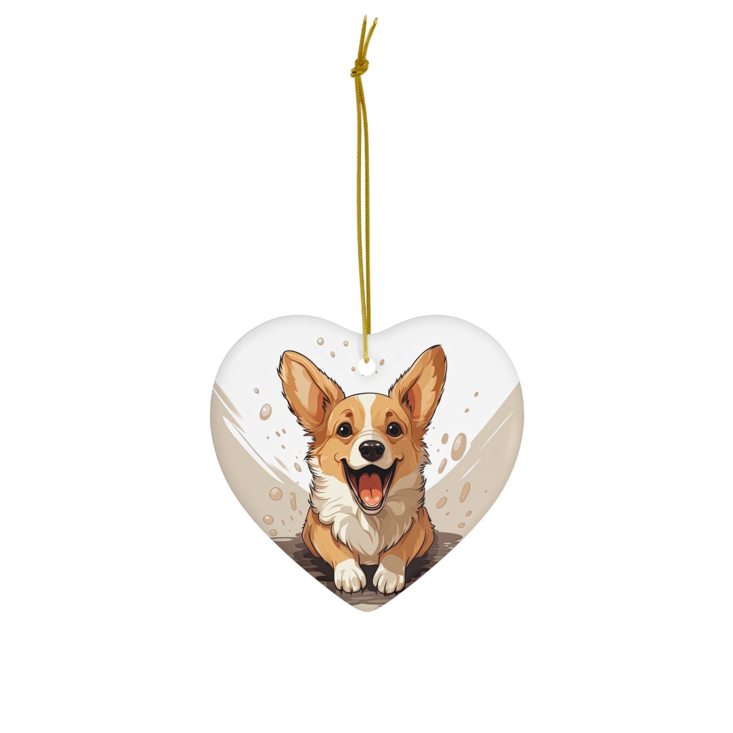 Corgi Cuteness - Ceramic Ornament